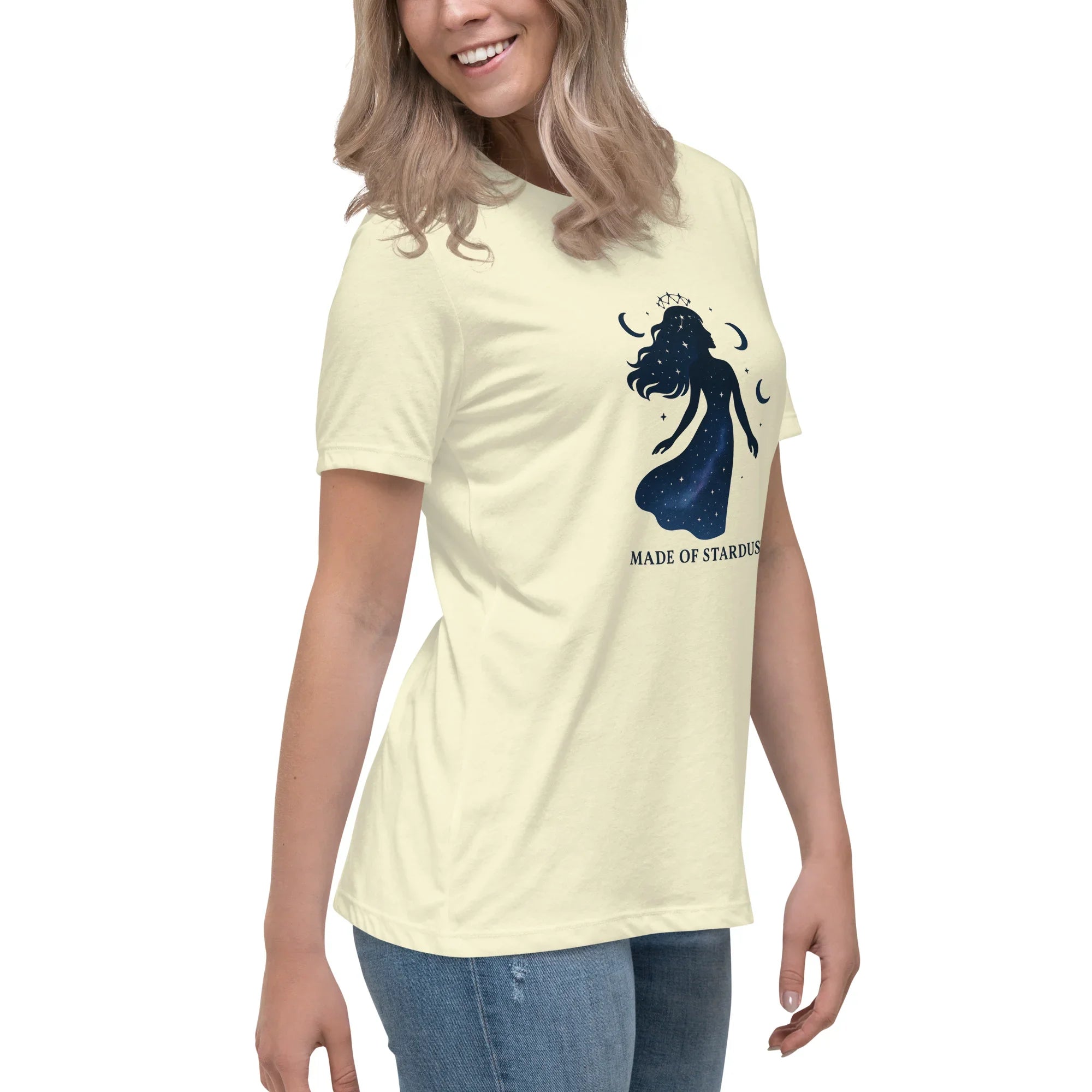 Made of Stardust T-Shirt – Cosmic Goddess Silhouette - RaZits