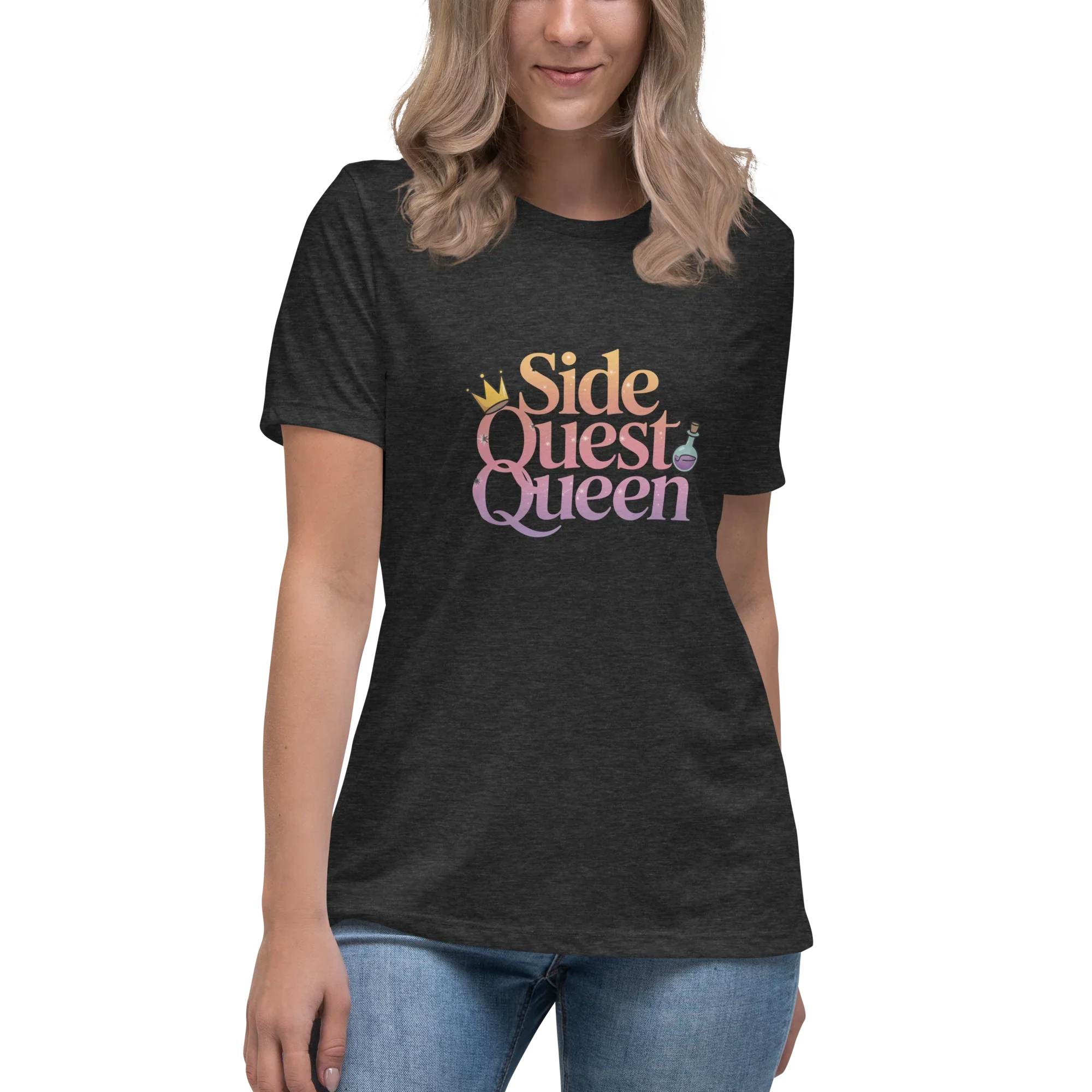 Side Quest Queen Shirt – Fantasy Gamer Girl Tee - RaZits