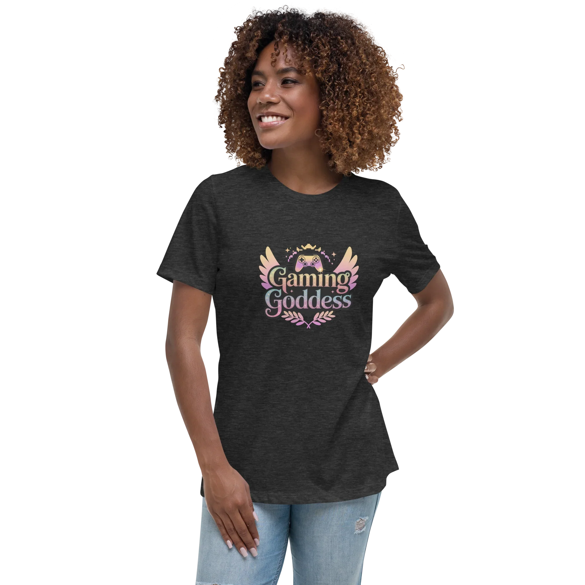 Gaming Goddess Tee – Winged Gamer Girl Shirt - RaZits