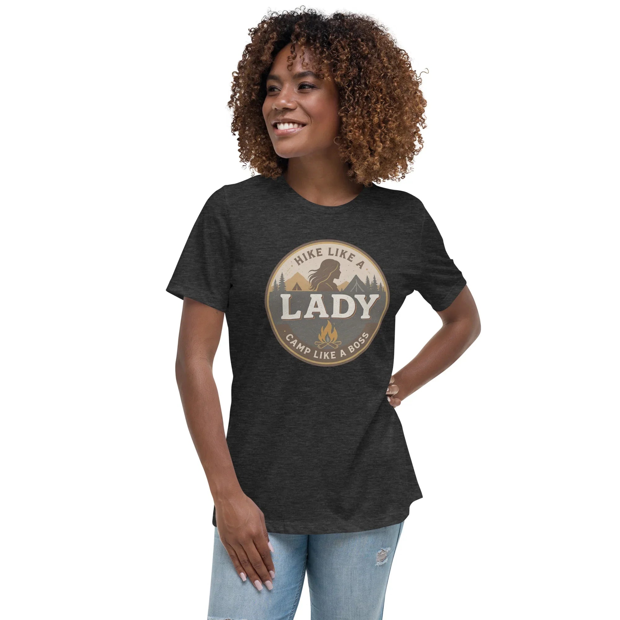 Camp Like a Boss Tee – Hike Like a Lady Graphic Shirt - RaZits