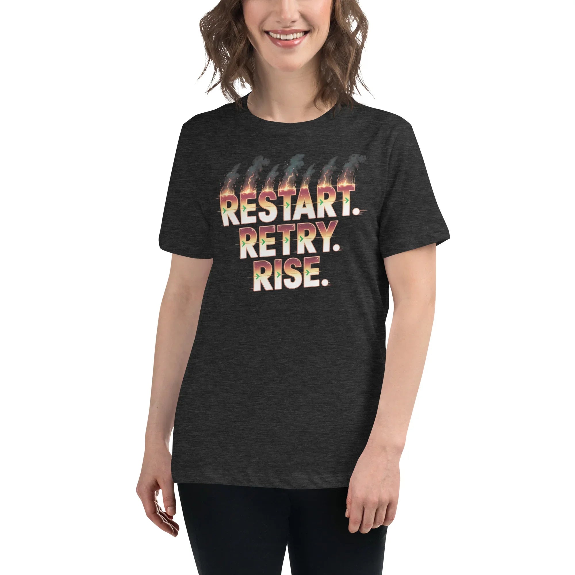 Restart Retry Rise - Rogue Like Action T-Shirt - RaZits