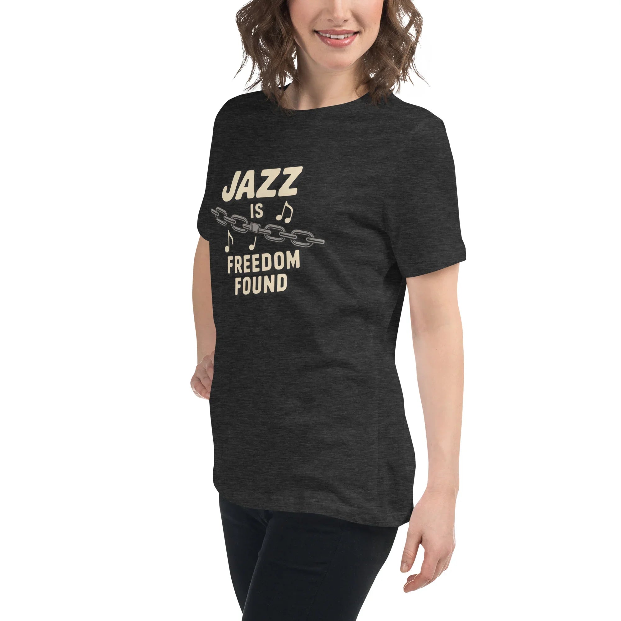 Jazz Is Freedom Found – Relaxed Fit Cotton Tee - RaZits