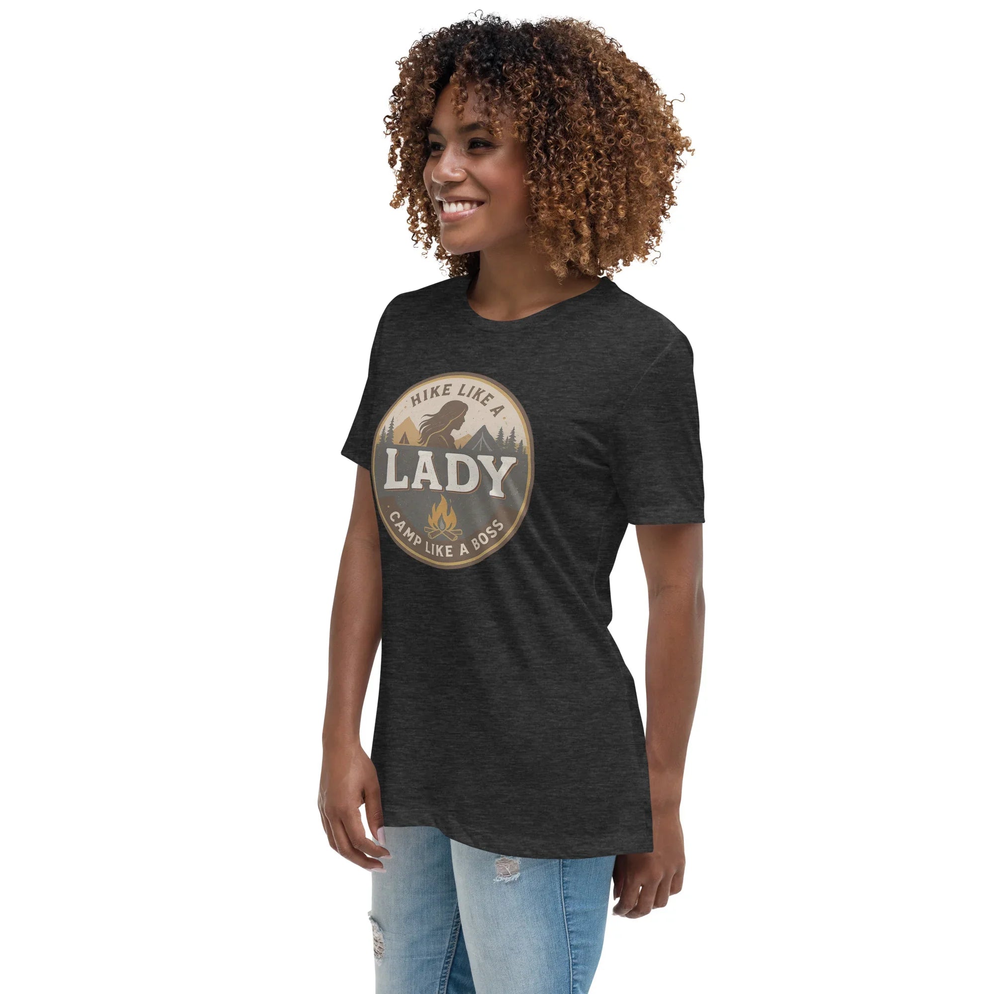 Camp Like a Boss Tee – Hike Like a Lady Graphic Shirt - RaZits