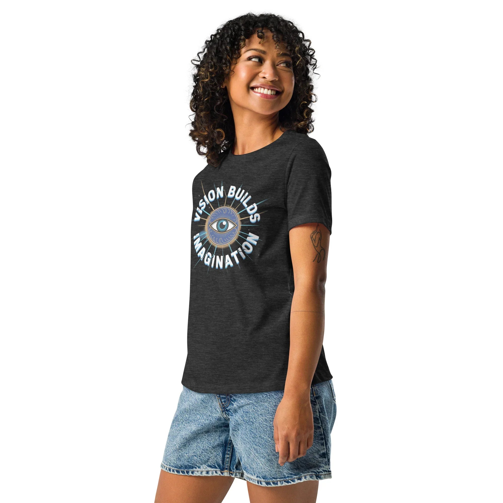 Vision Builds Imagination Shirt – Cosmic Eye Adventure Graphic Tee - RaZits