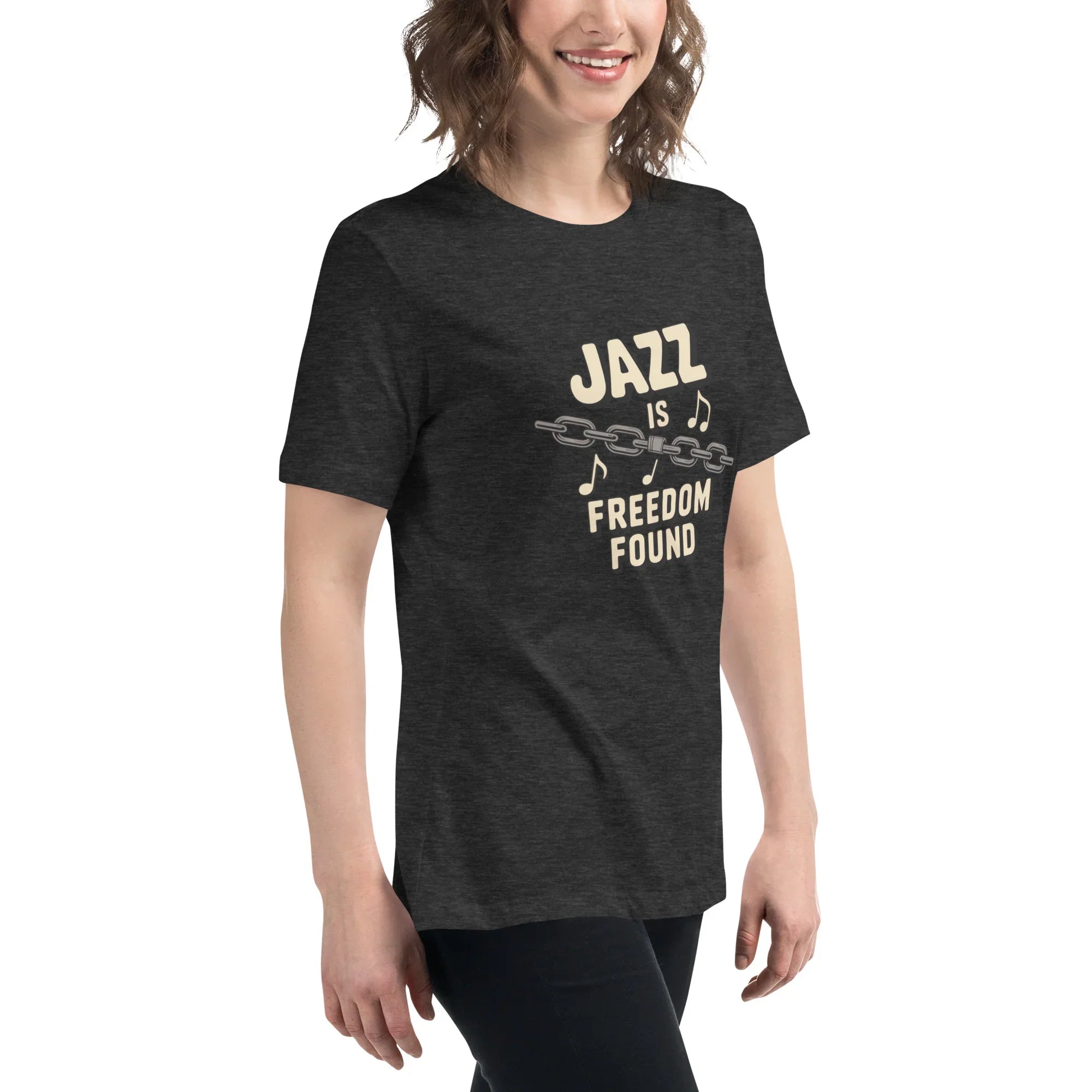 Jazz Is Freedom Found – Relaxed Fit Cotton Tee - RaZits
