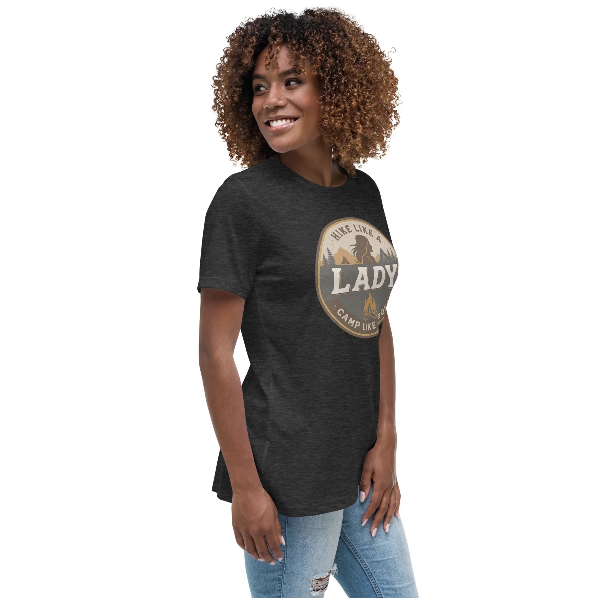 Camp Like a Boss Tee – Hike Like a Lady Graphic Shirt - RaZits