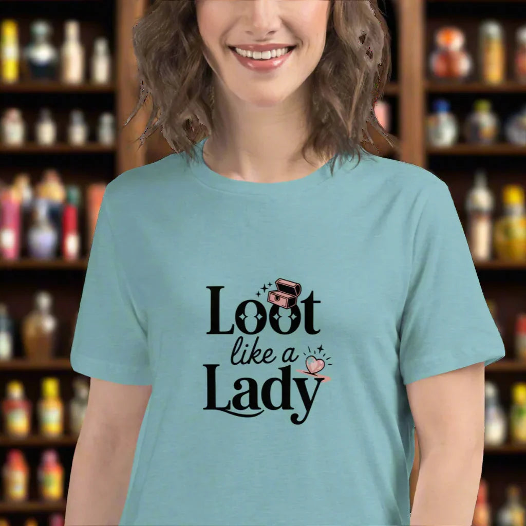 Loot Like a Lady Shirt – Red Gamer Girl Tee - RaZits