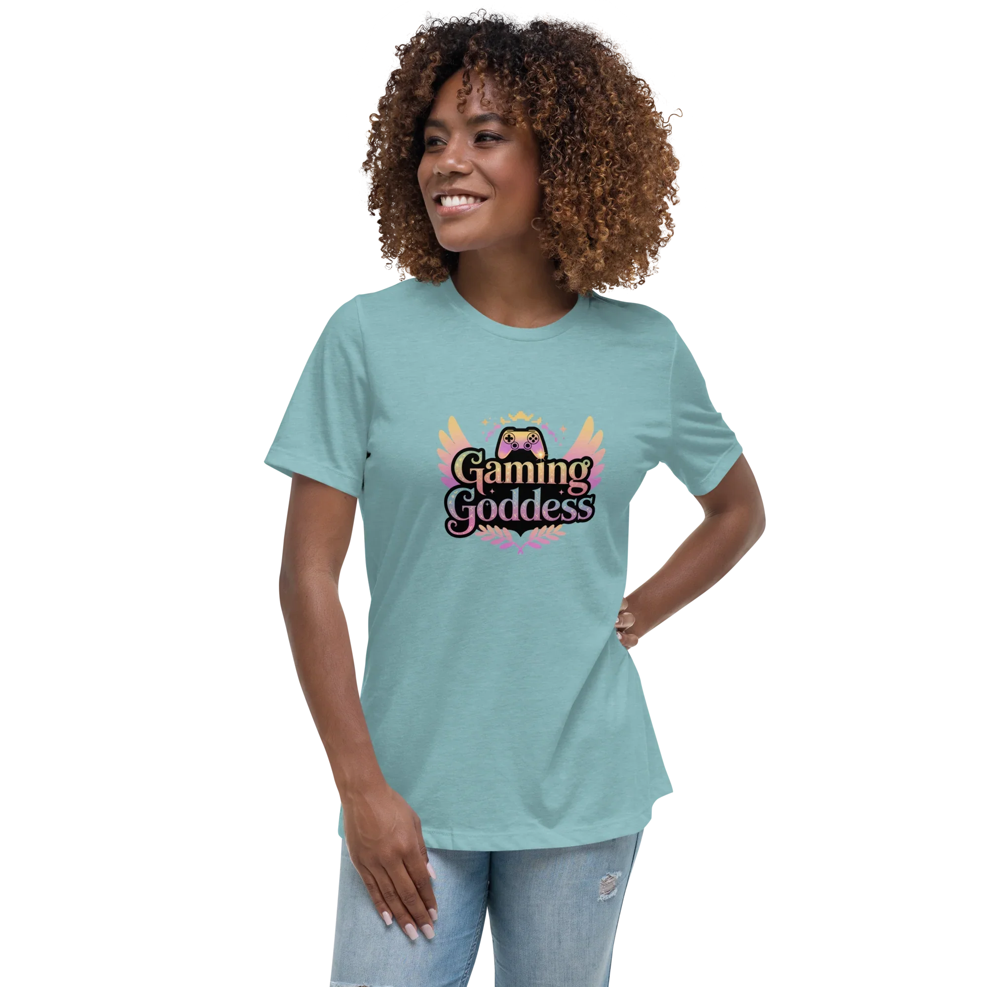 Gaming Goddess Tee – Winged Gamer Girl Shirt - RaZits