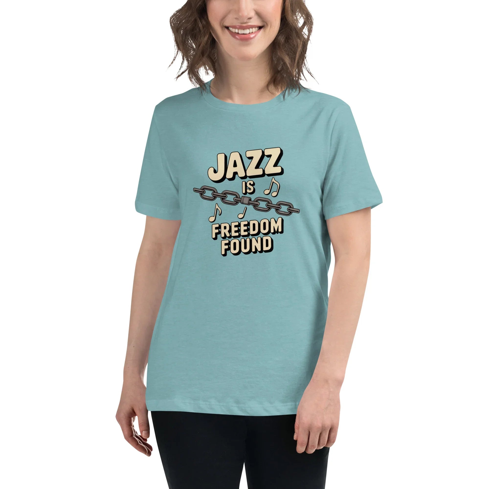 Jazz Is Freedom Found – Relaxed Fit Cotton Tee - RaZits
