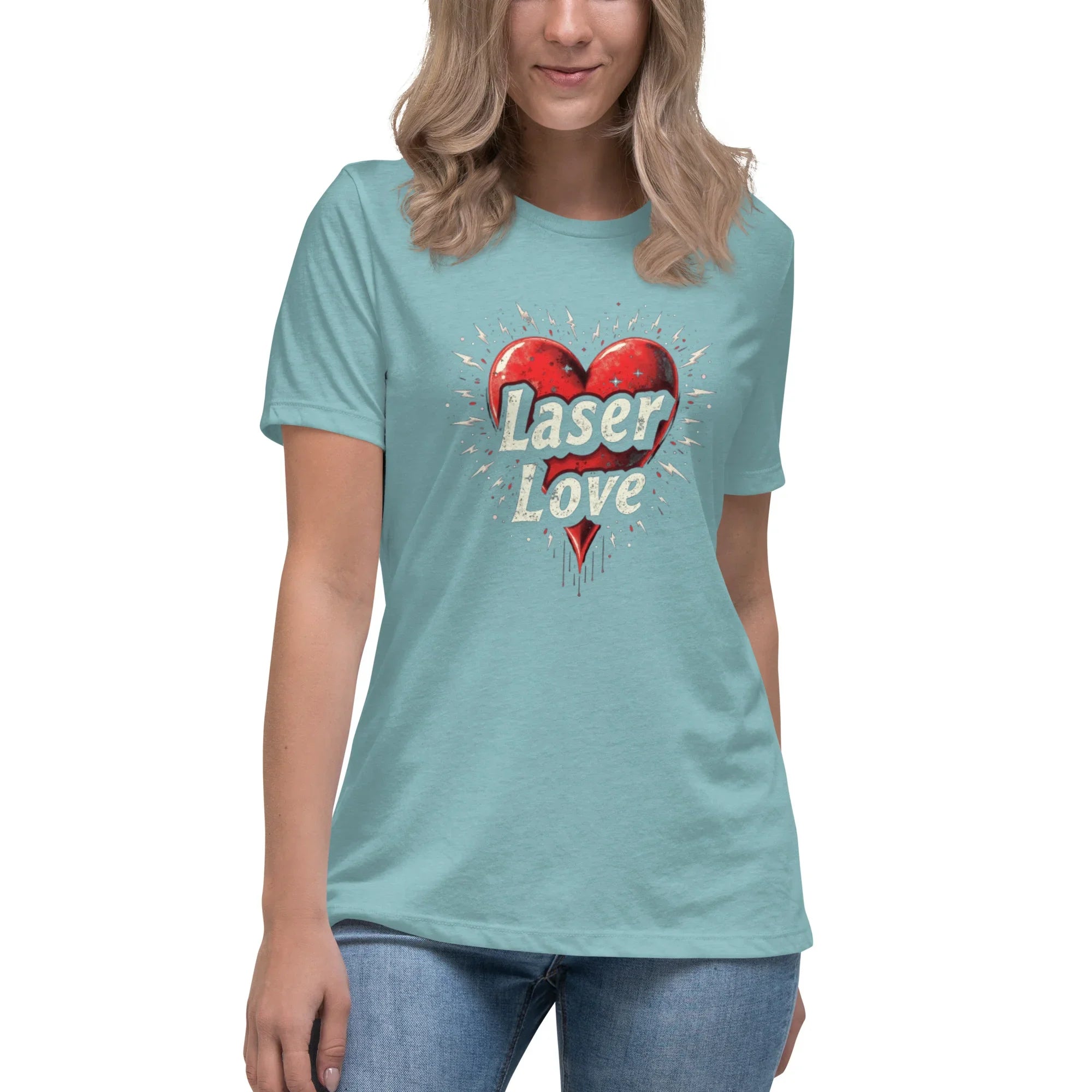 Laser Love Tee – Neon Pink Digital Art Shirt - RaZits