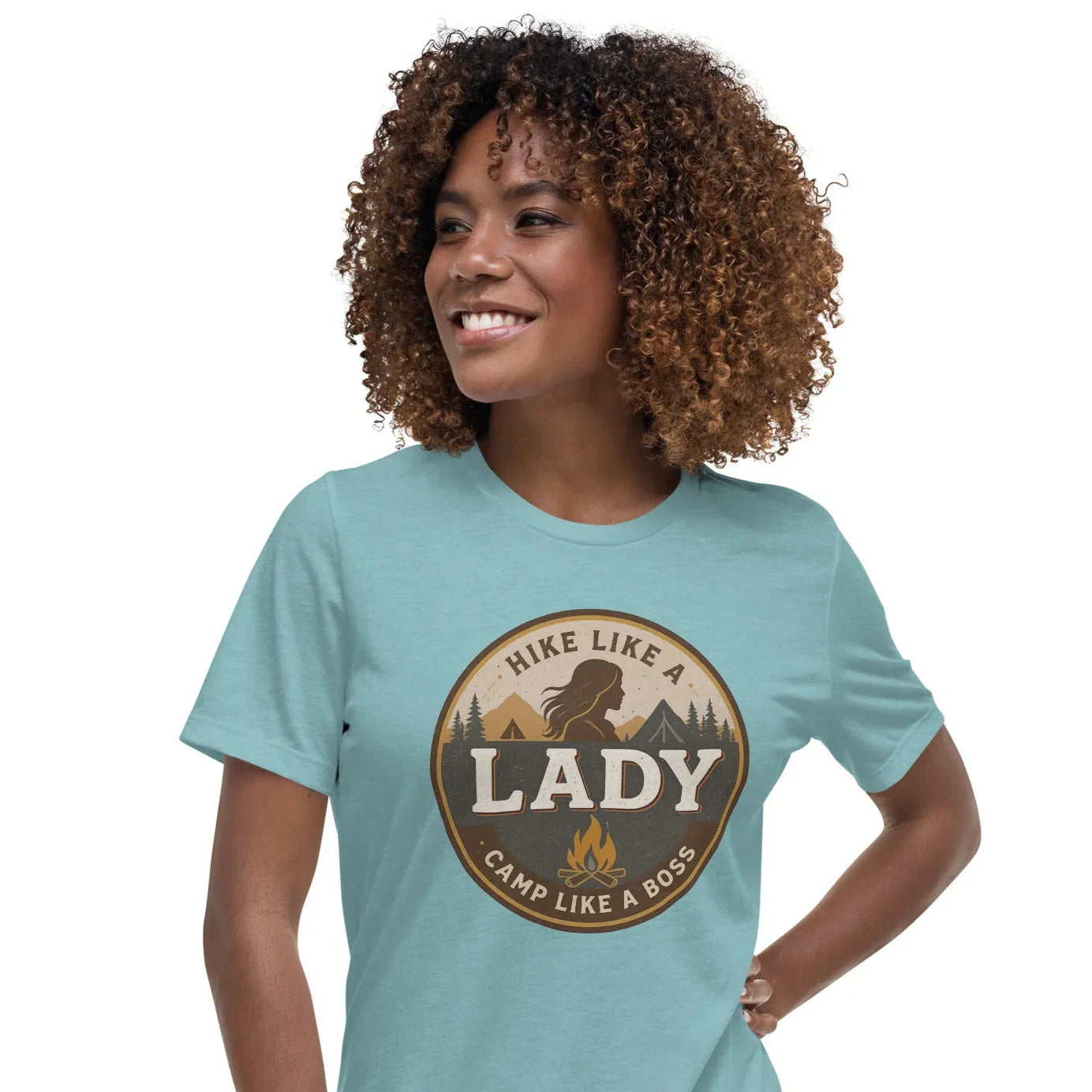 Camp Like a Boss Tee – Hike Like a Lady Graphic Shirt - RaZits
