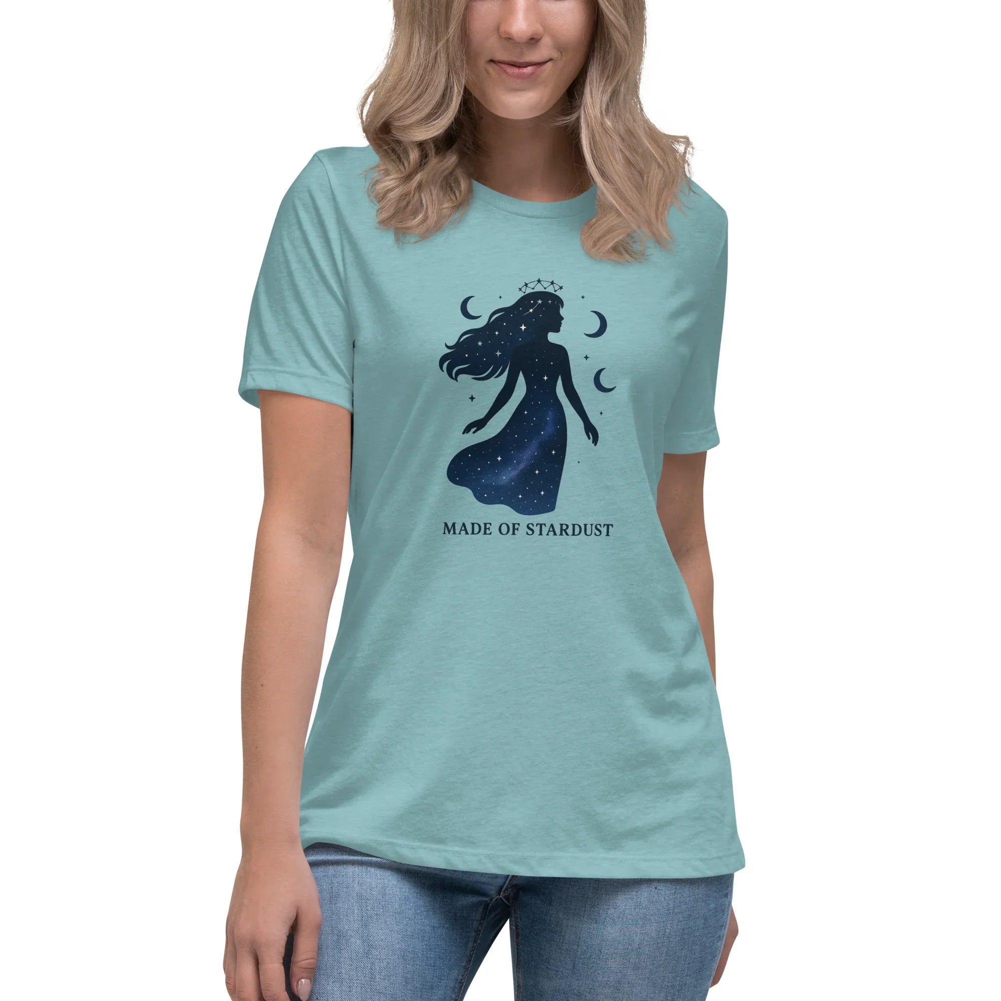 Made of Stardust T-Shirt – Cosmic Goddess Silhouette - RaZits