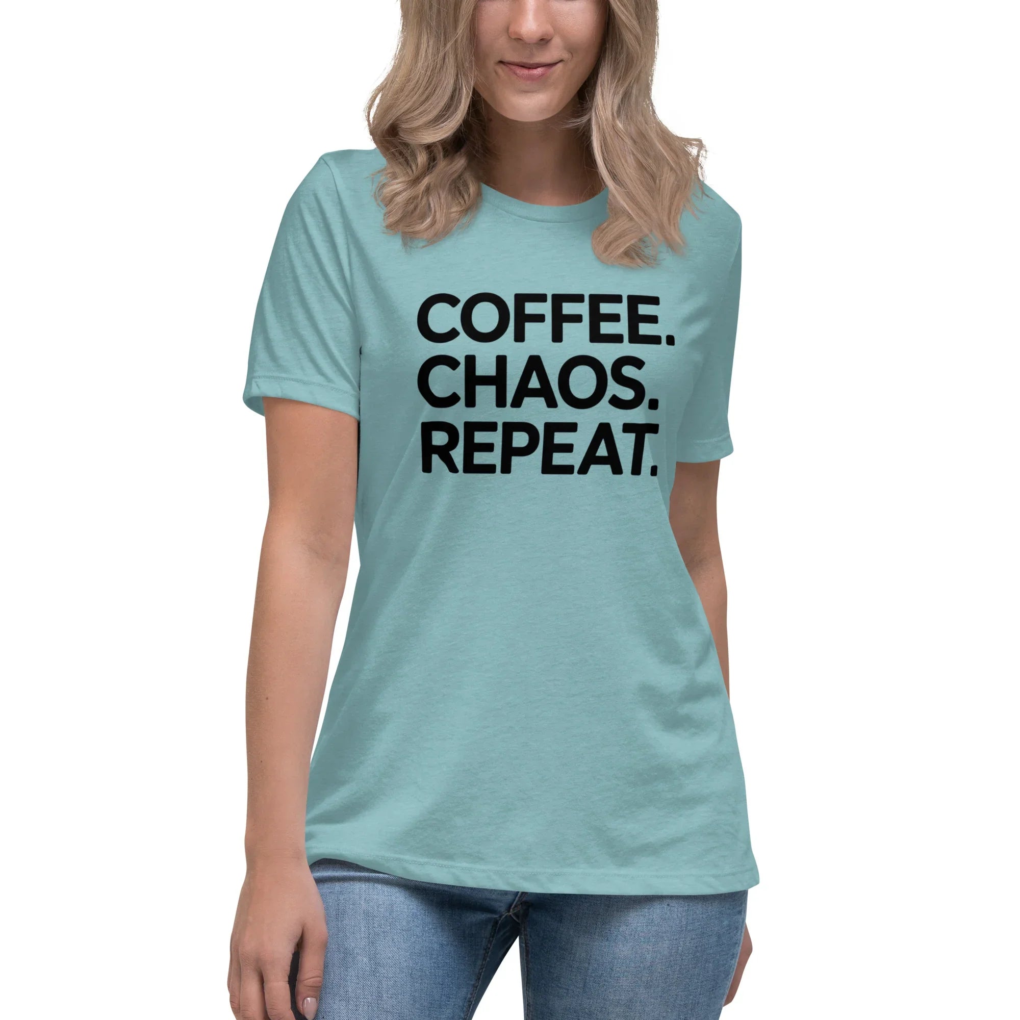 Coffee Chaos Repeat Tee – Bold Black Statement - RaZits