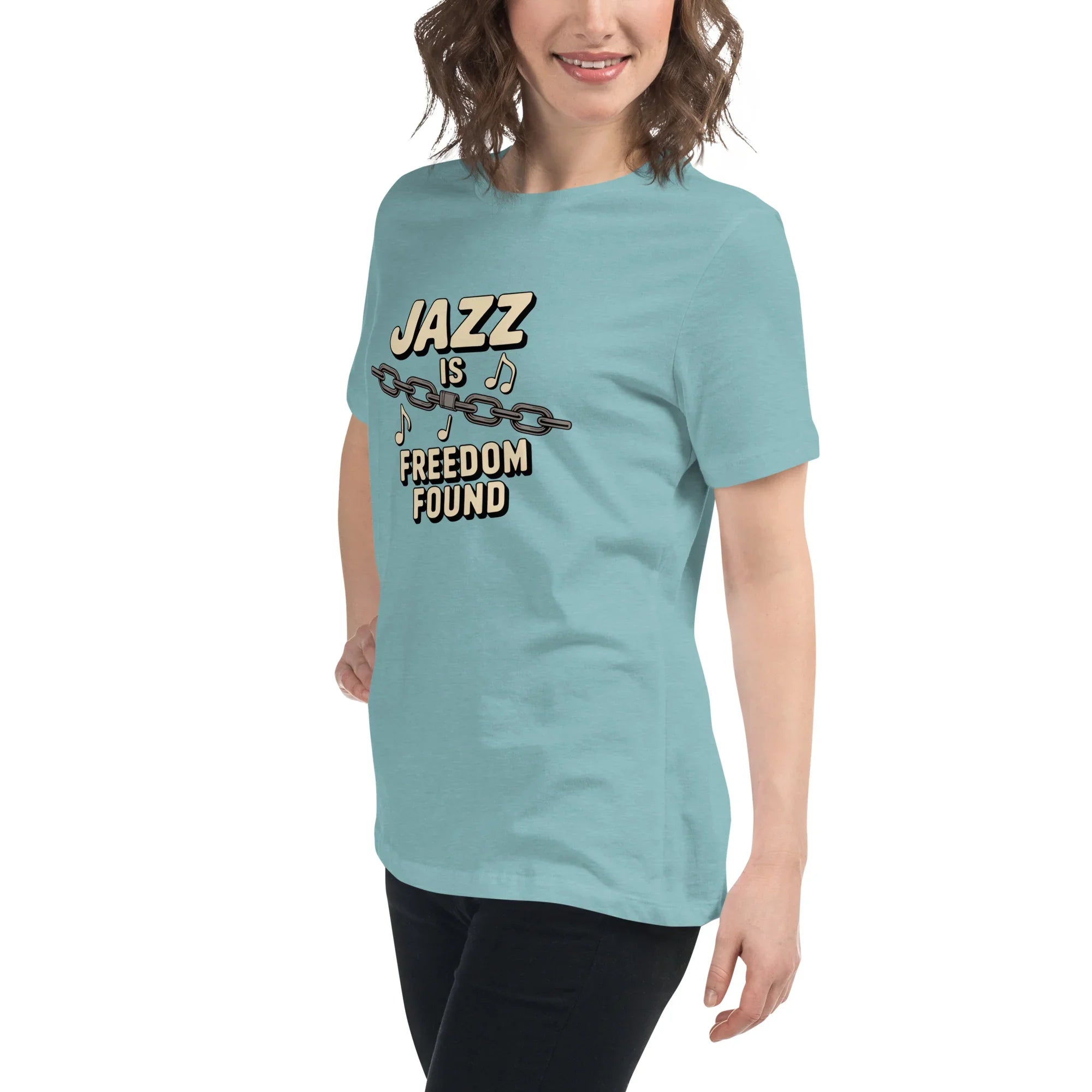 Jazz Is Freedom Found – Relaxed Fit Cotton Tee - RaZits