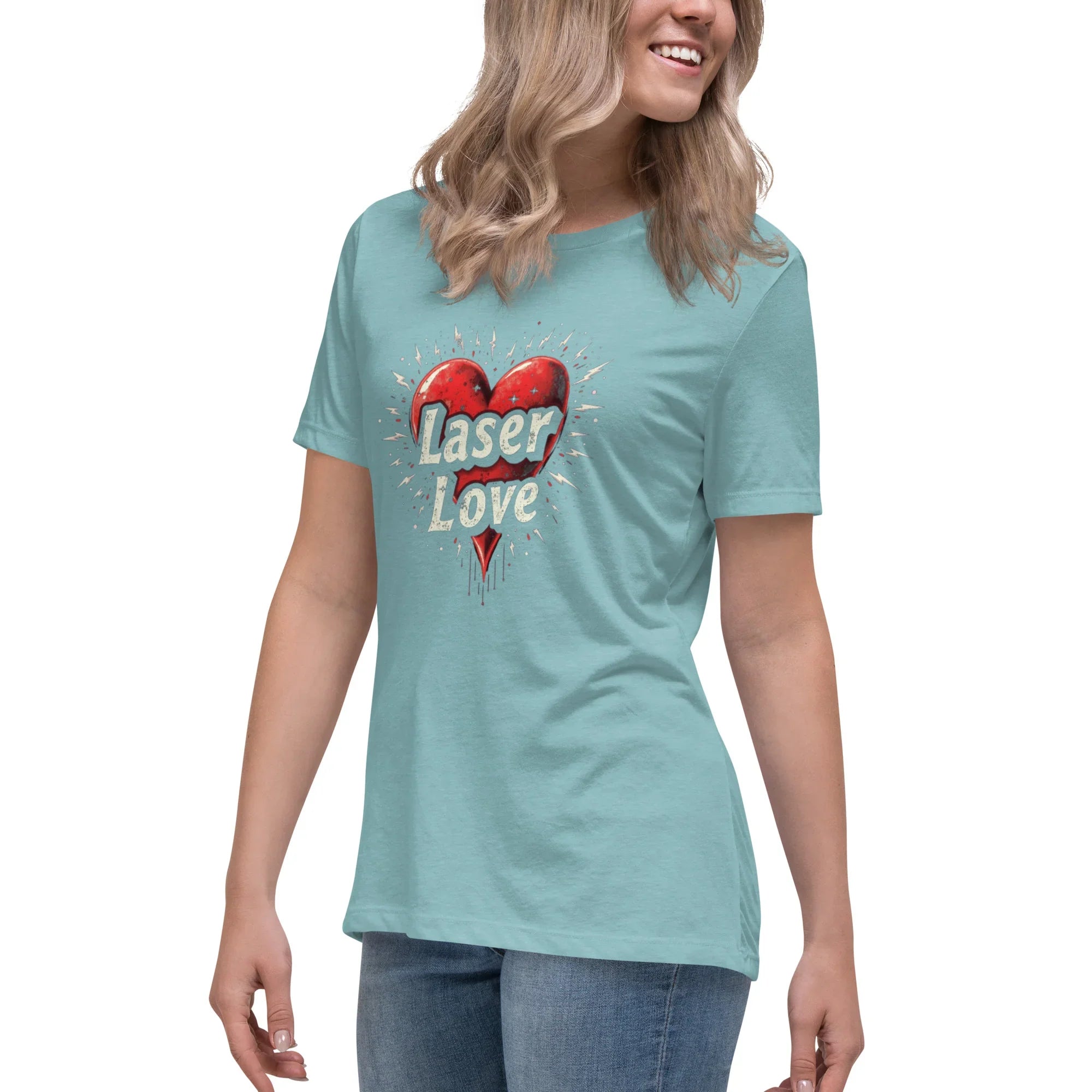 Laser Love Tee – Neon Pink Digital Art Shirt - RaZits
