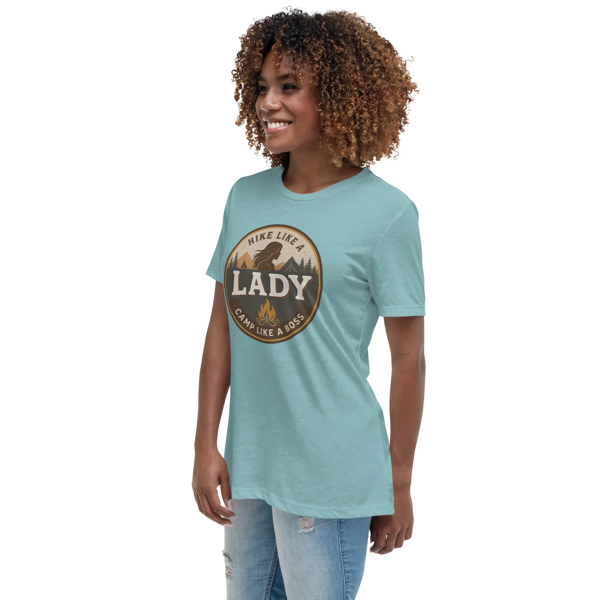 Camp Like a Boss Tee – Hike Like a Lady Graphic Shirt - RaZits