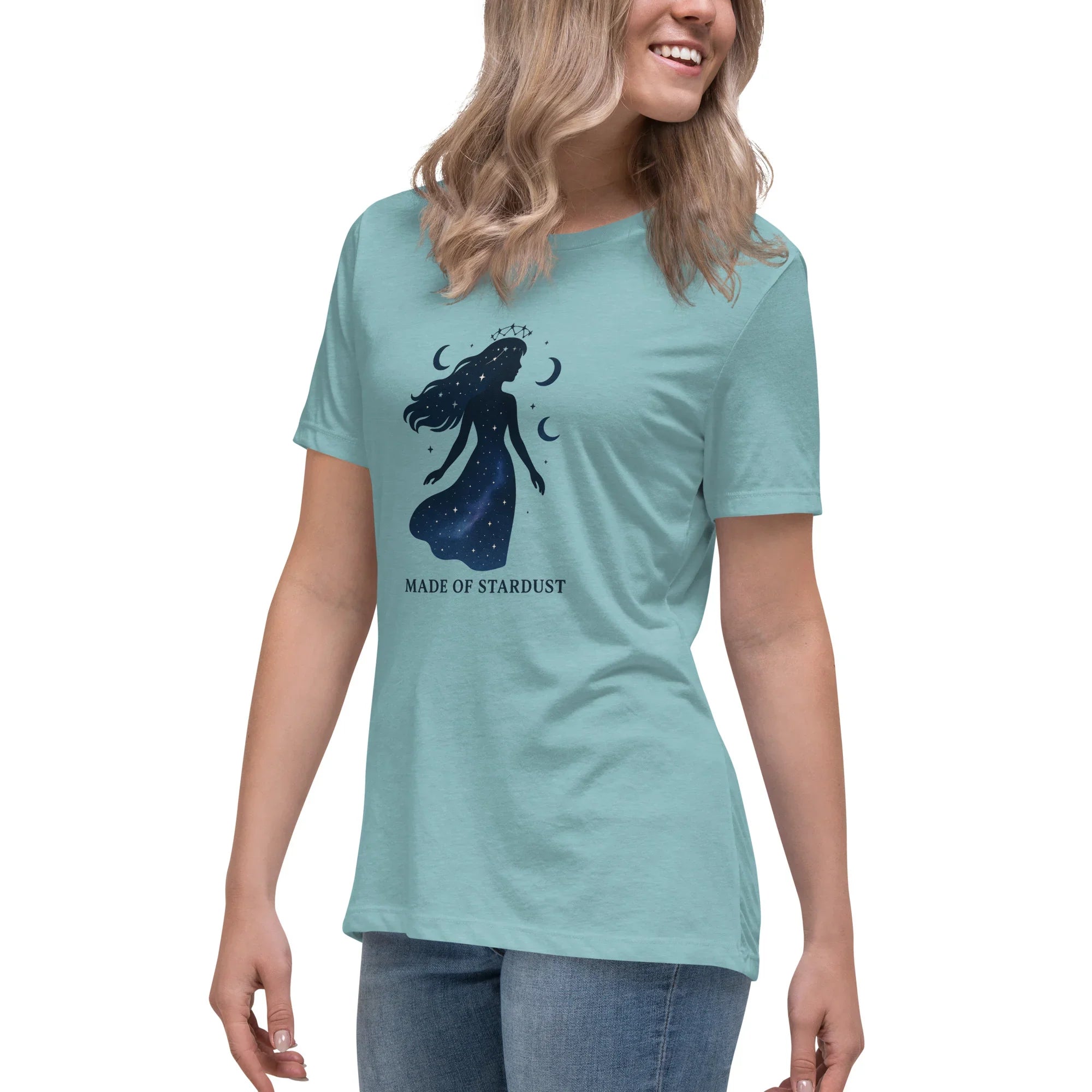 Made of Stardust T-Shirt – Cosmic Goddess Silhouette - RaZits