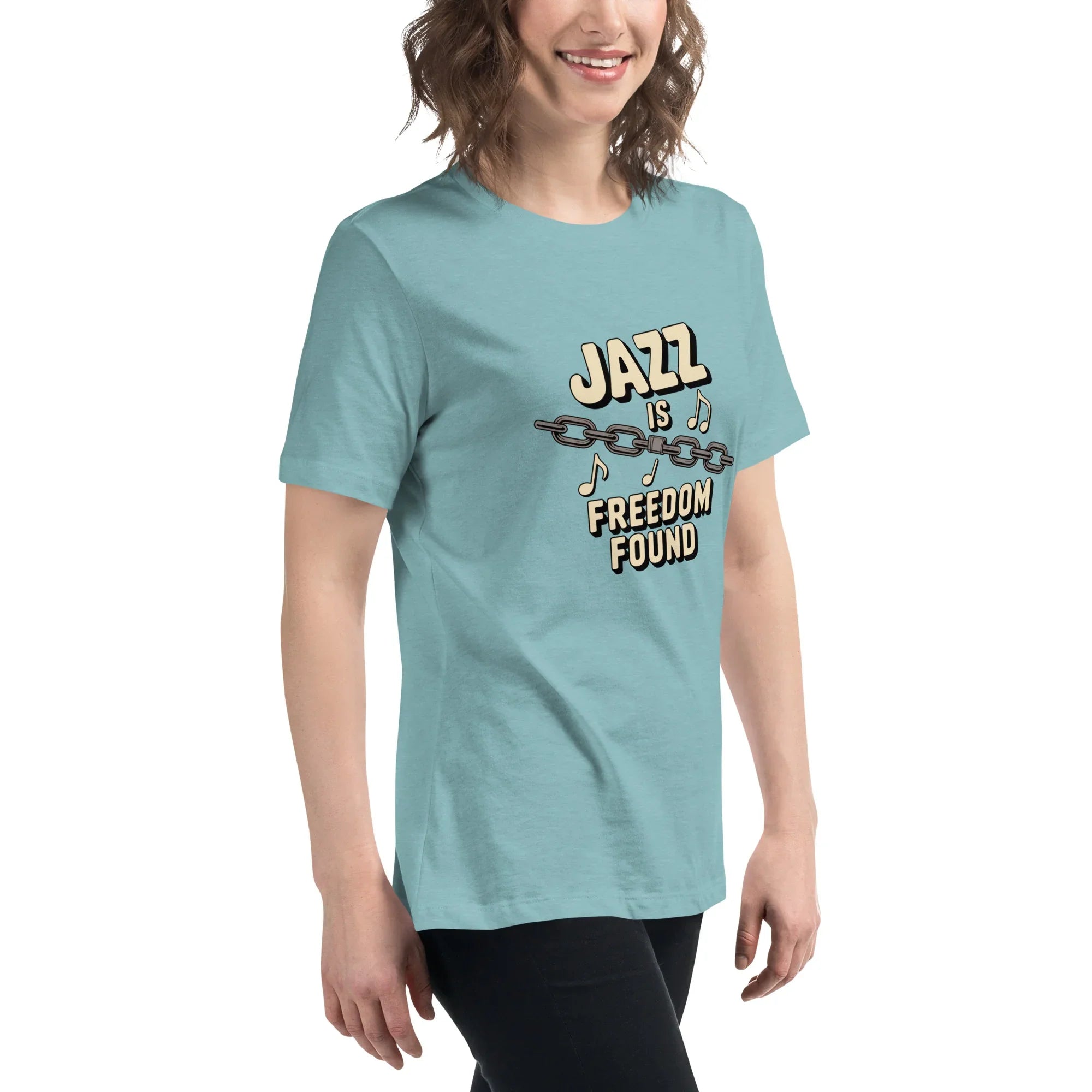 Jazz Is Freedom Found – Relaxed Fit Cotton Tee - RaZits