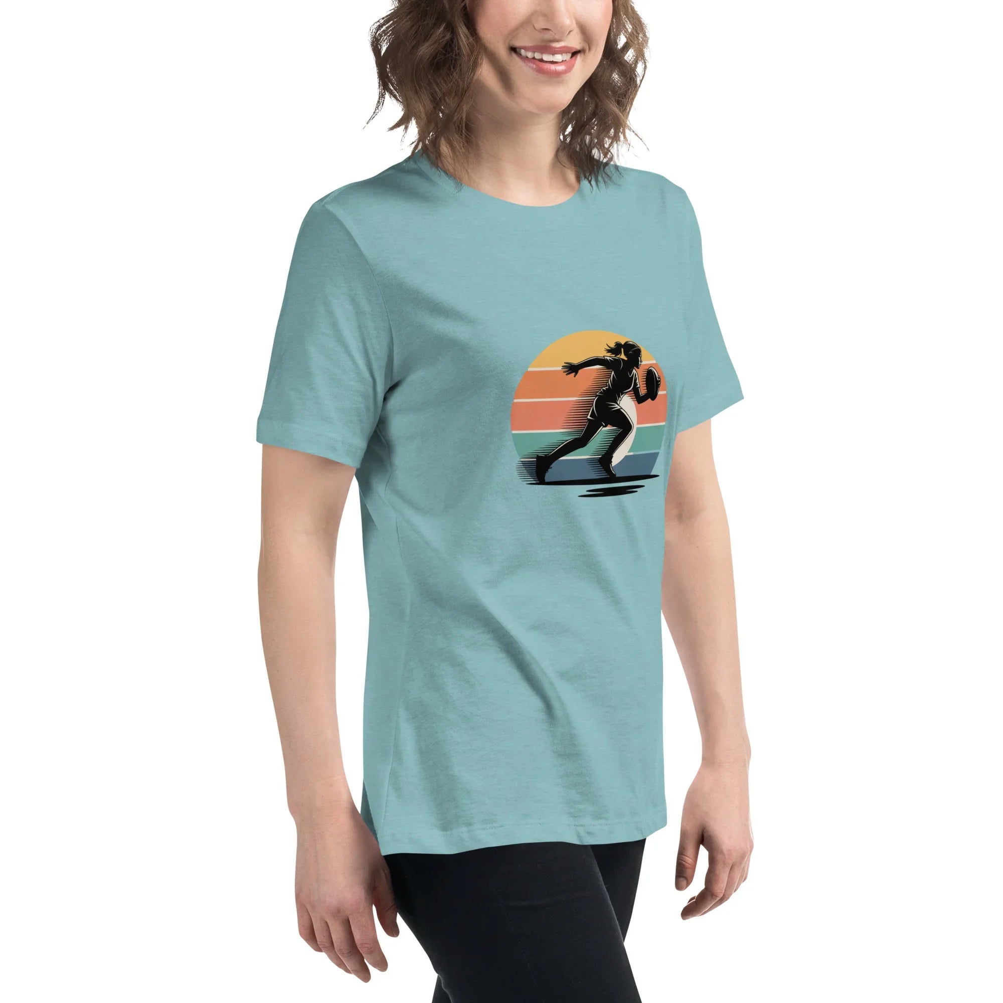 Women's Rugby Runner Tee – Sunset Speed Art - RaZits