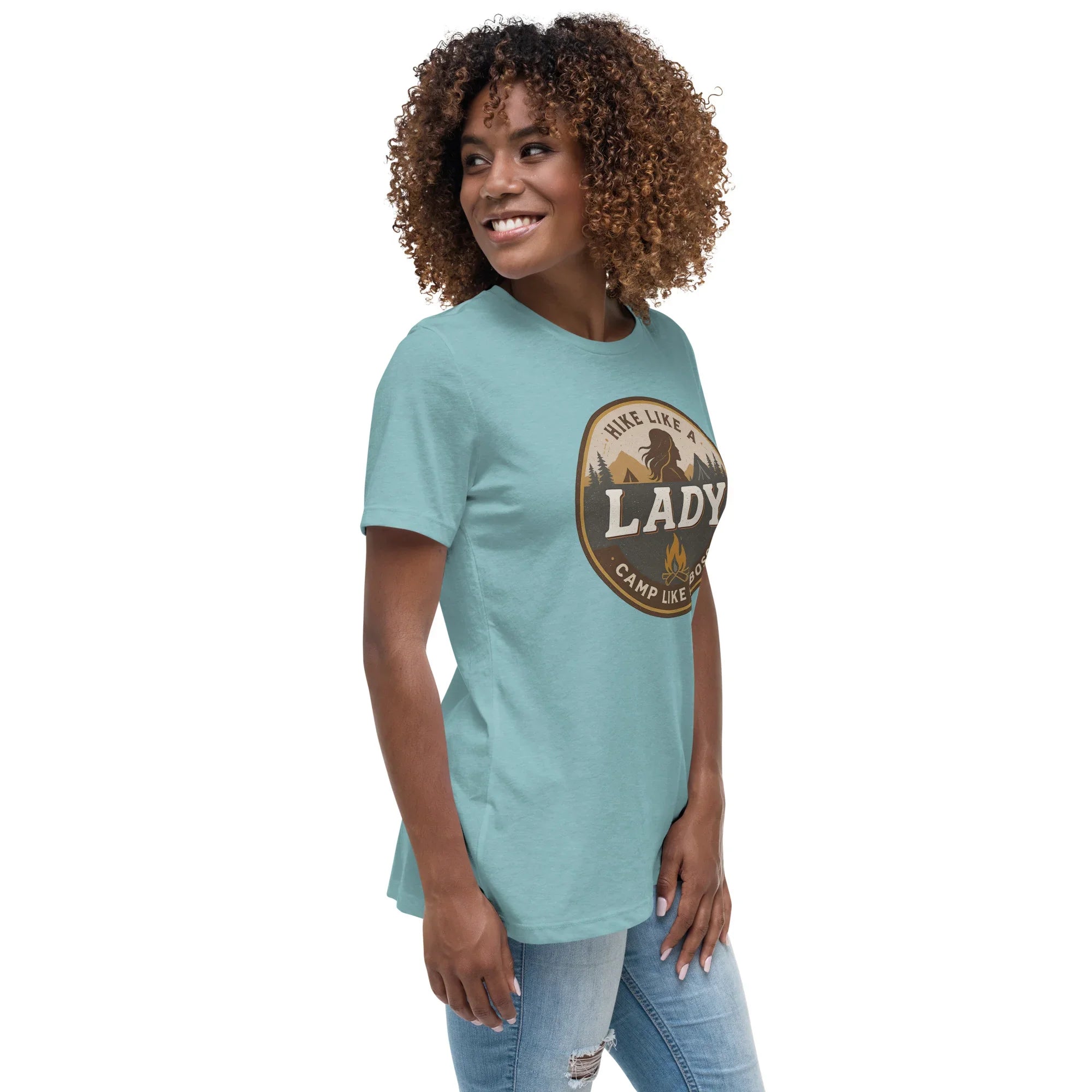 Camp Like a Boss Tee – Hike Like a Lady Graphic Shirt - RaZits