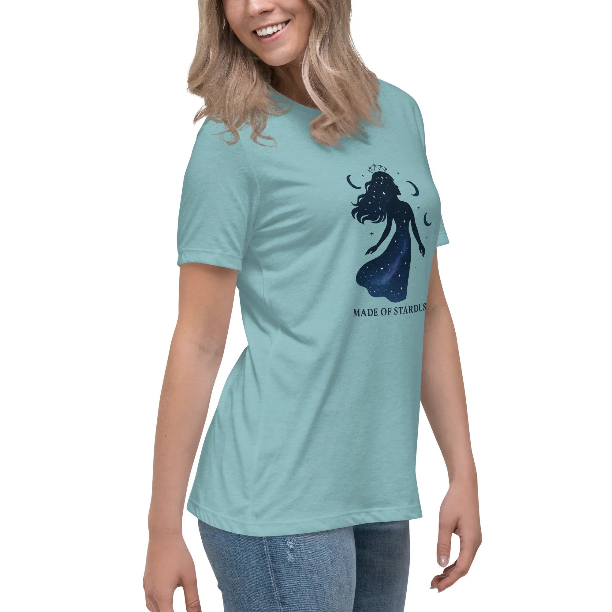 Made of Stardust T-Shirt – Cosmic Goddess Silhouette - RaZits