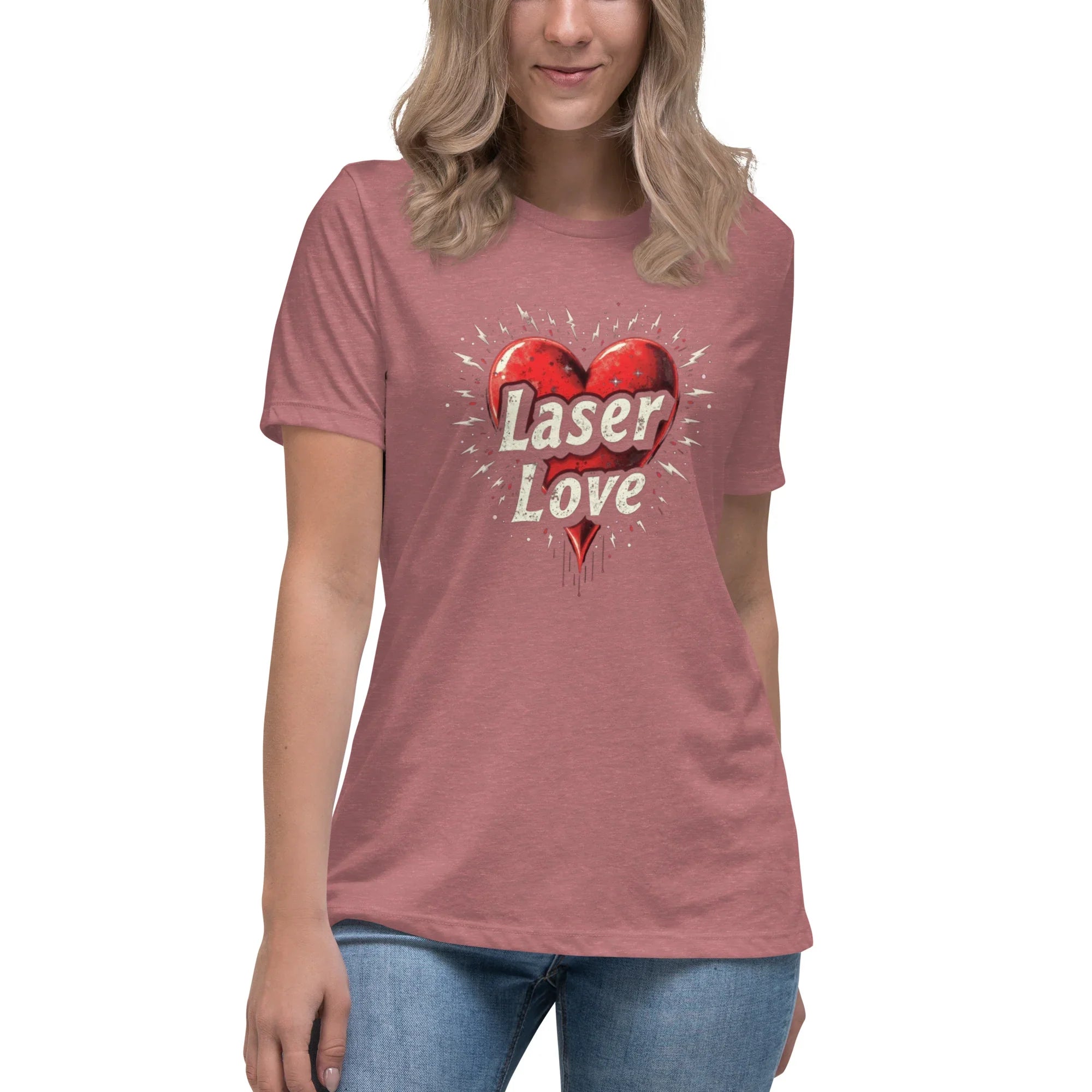 Laser Love Tee – Neon Pink Digital Art Shirt - RaZits