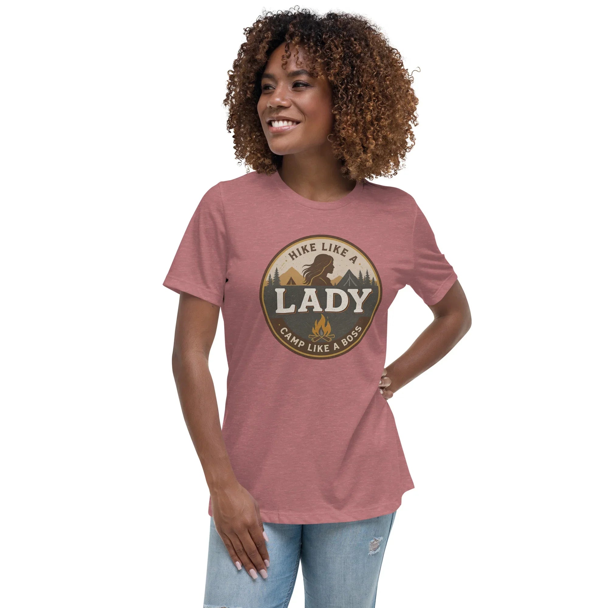 Camp Like a Boss Tee – Hike Like a Lady Graphic Shirt - RaZits