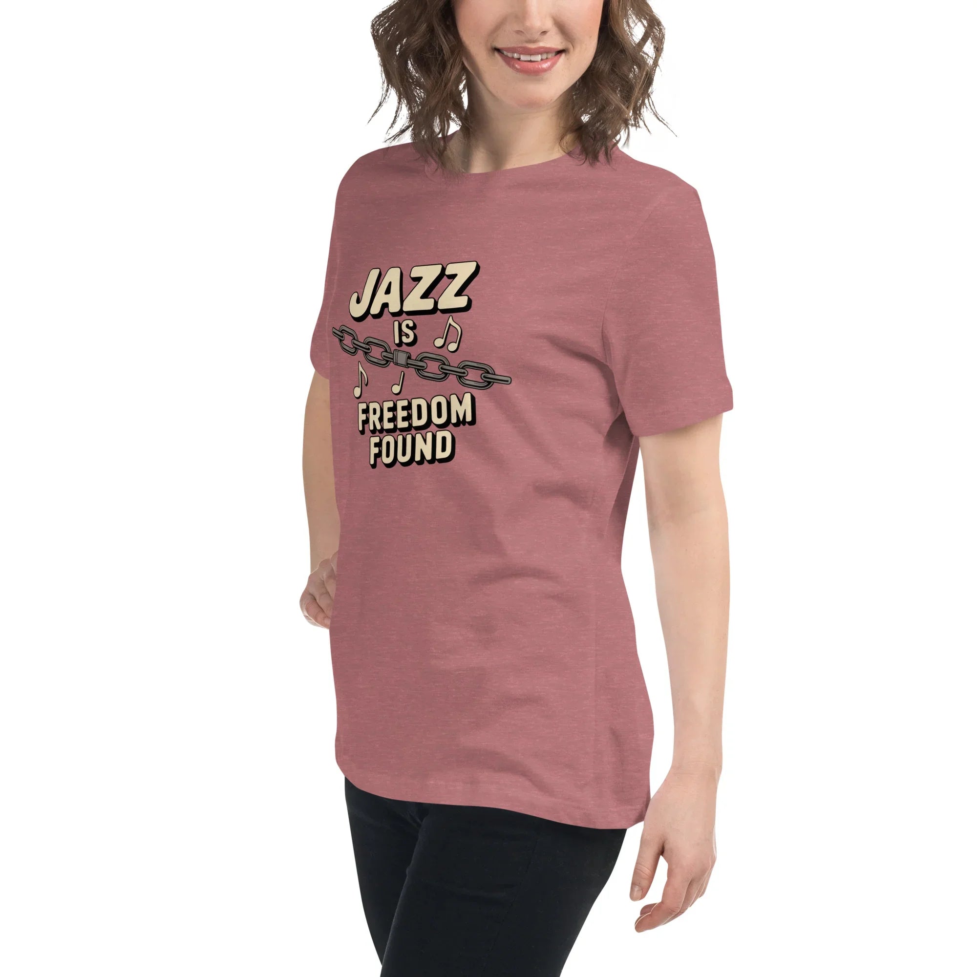 Jazz Is Freedom Found – Relaxed Fit Cotton Tee - RaZits
