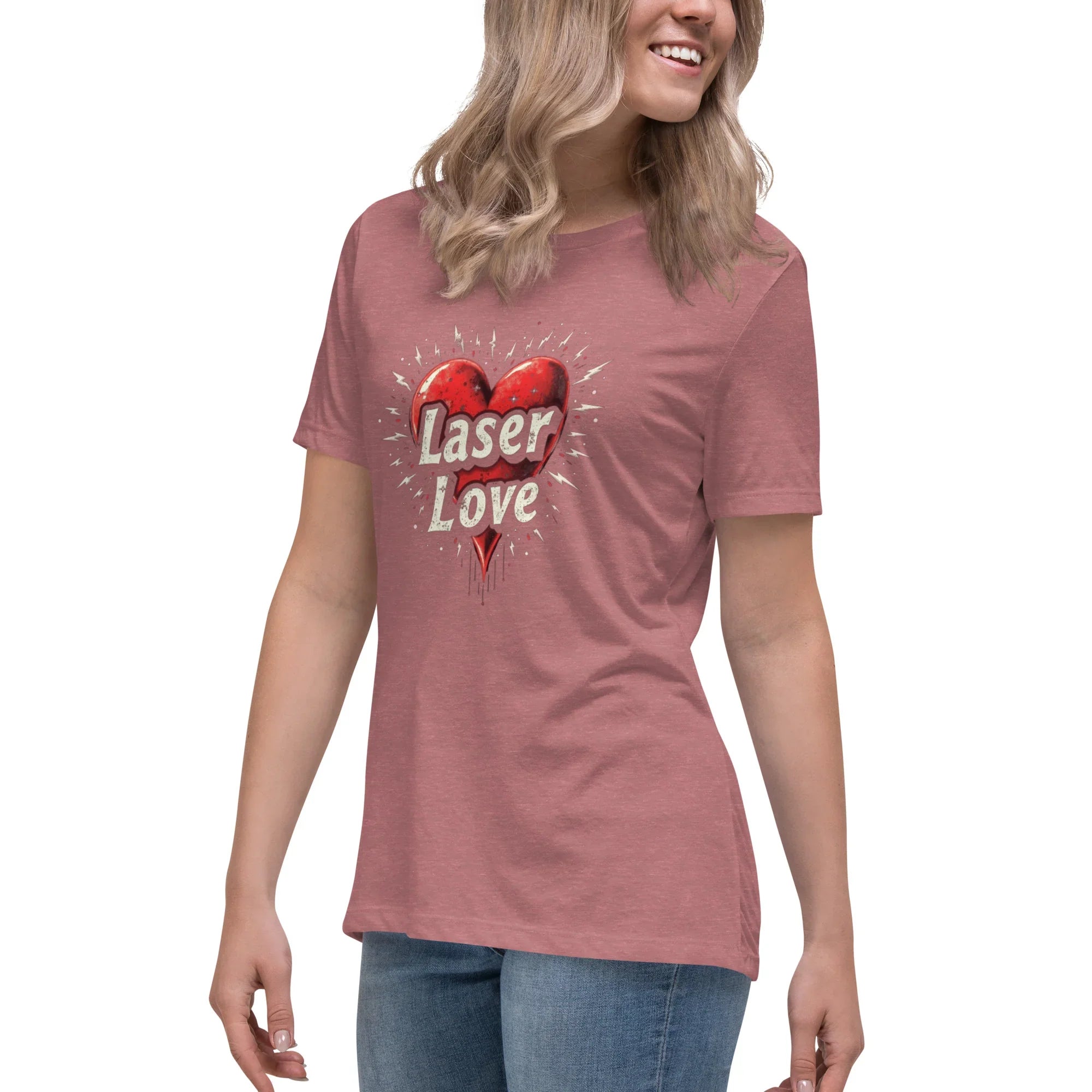 Laser Love Tee – Neon Pink Digital Art Shirt - RaZits