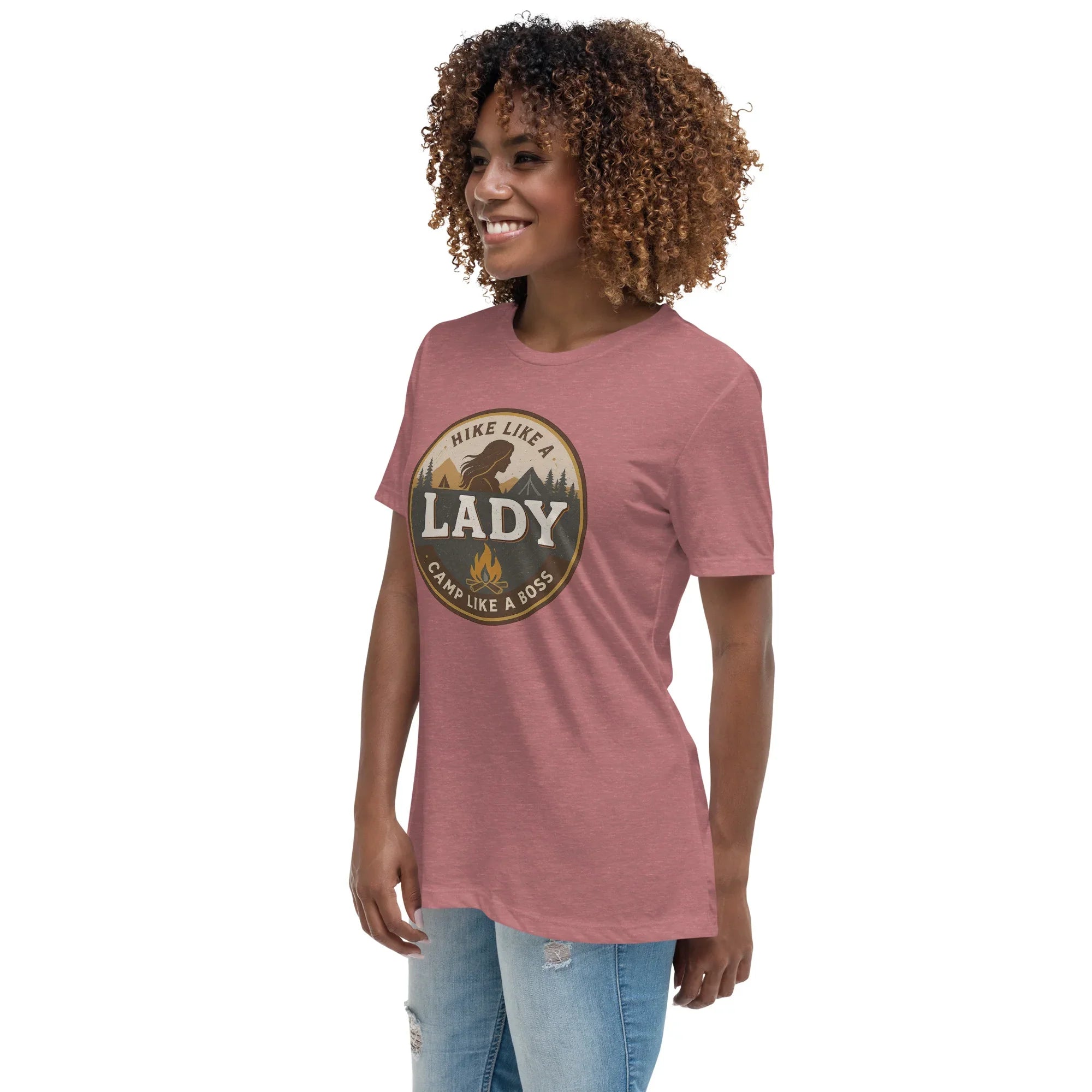 Camp Like a Boss Tee – Hike Like a Lady Graphic Shirt - RaZits