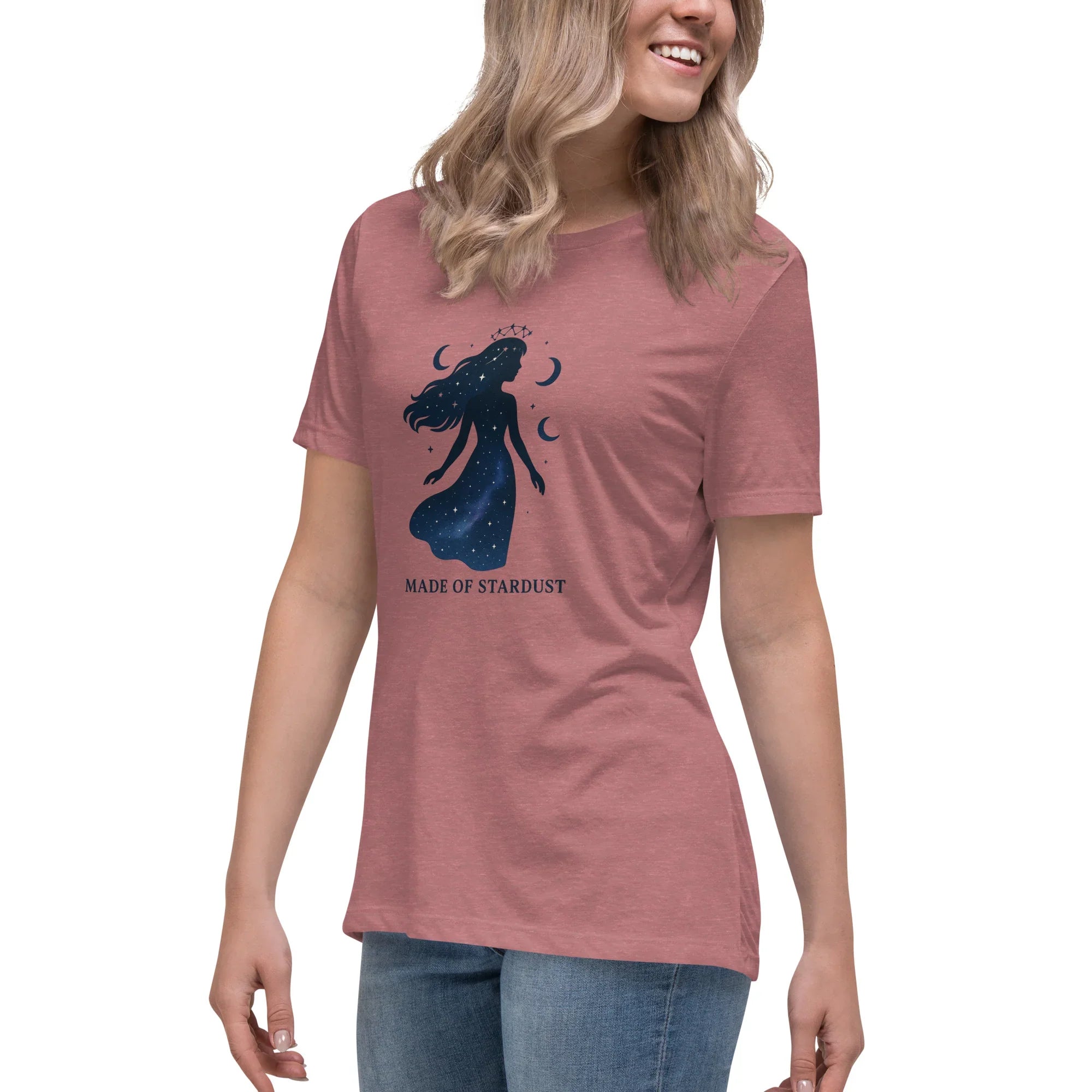 Made of Stardust T-Shirt – Cosmic Goddess Silhouette - RaZits