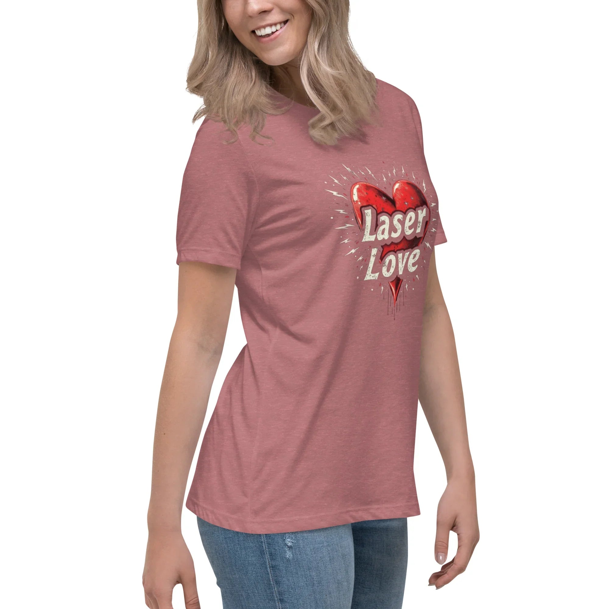Laser Love Tee – Neon Pink Digital Art Shirt - RaZits
