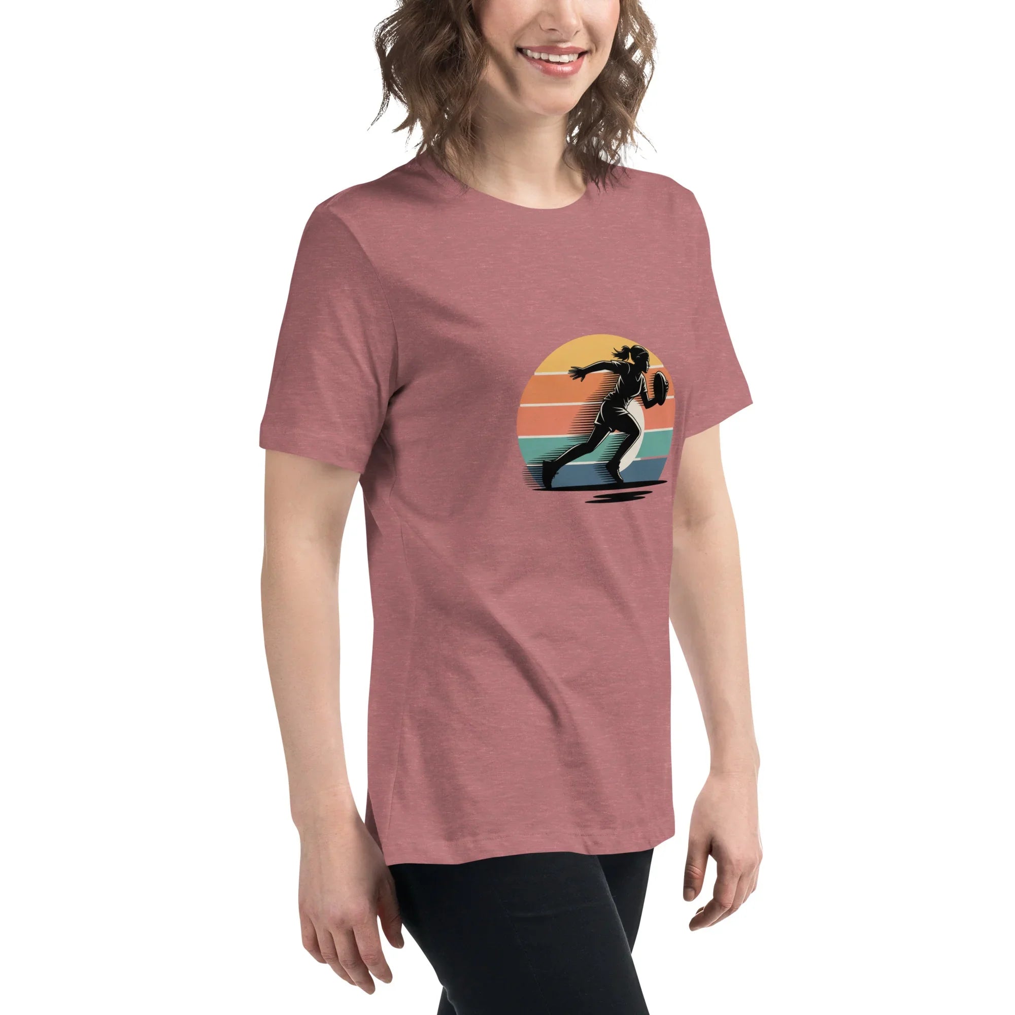Women's Rugby Runner Tee – Sunset Speed Art - RaZits