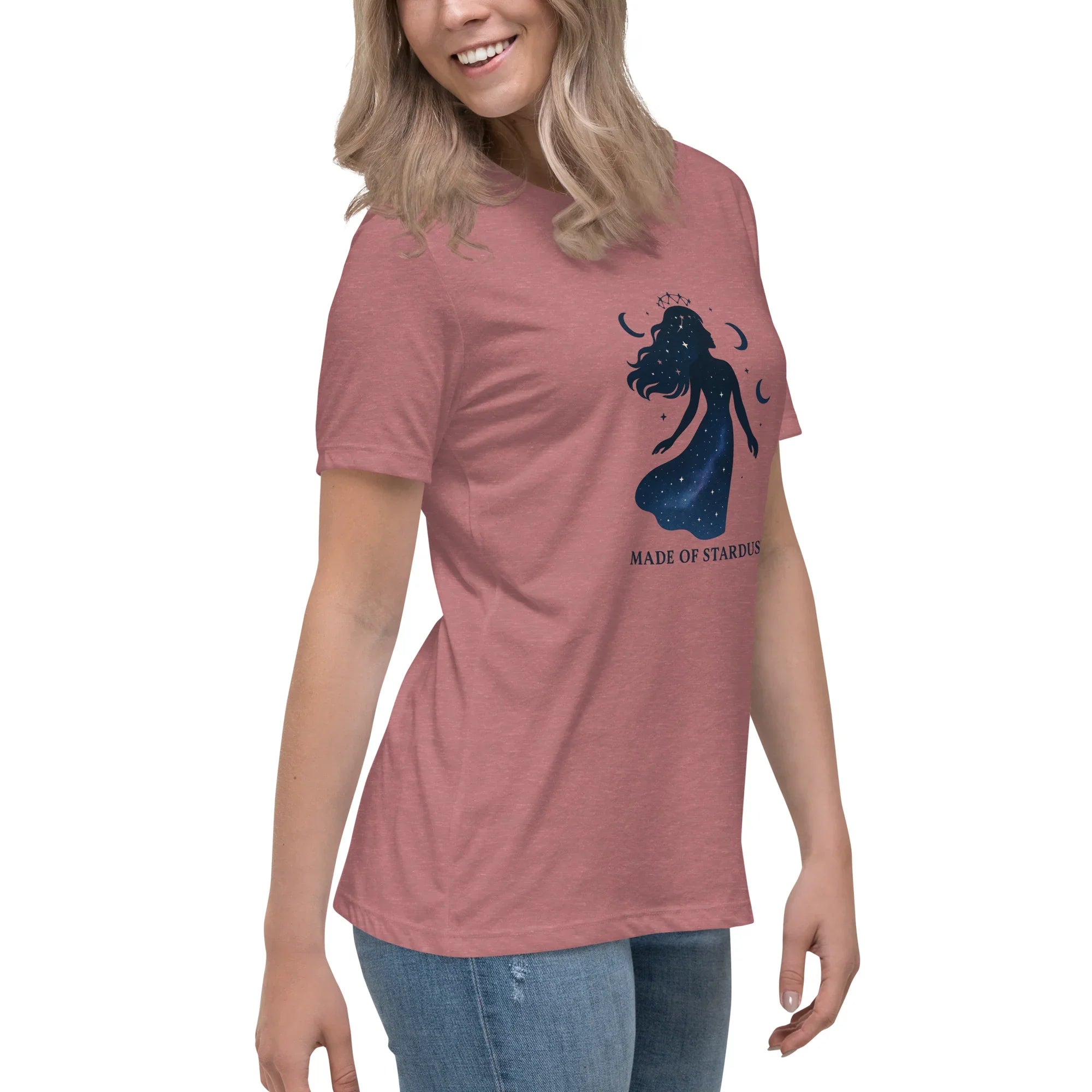 Made of Stardust T-Shirt – Cosmic Goddess Silhouette - RaZits