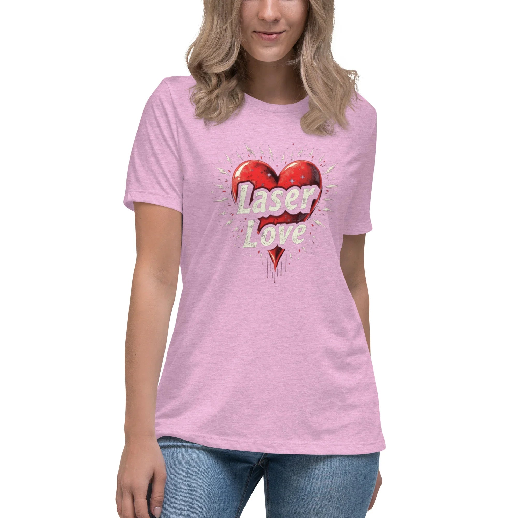 Laser Love Tee – Neon Pink Digital Art Shirt - RaZits