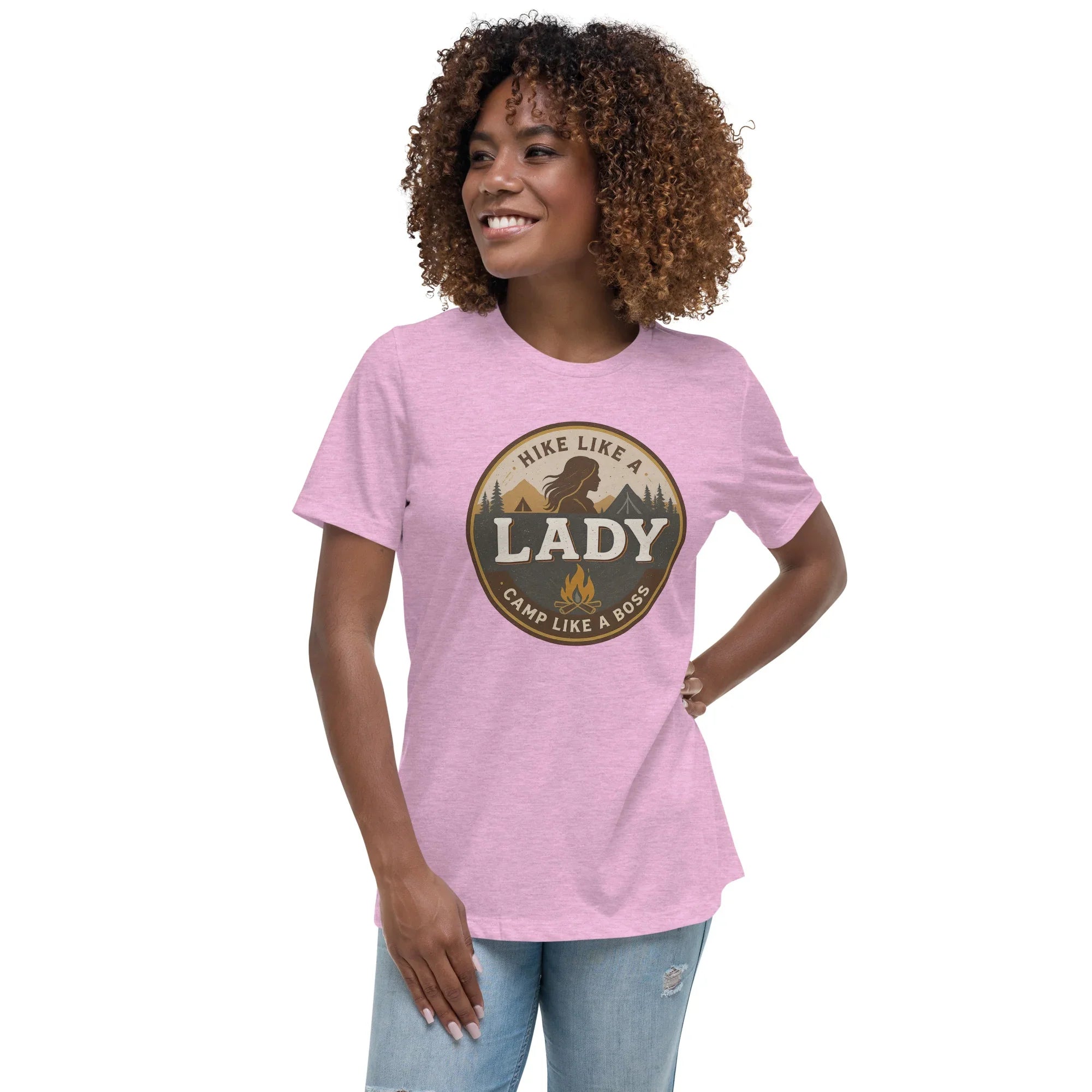 Camp Like a Boss Tee – Hike Like a Lady Graphic Shirt - RaZits