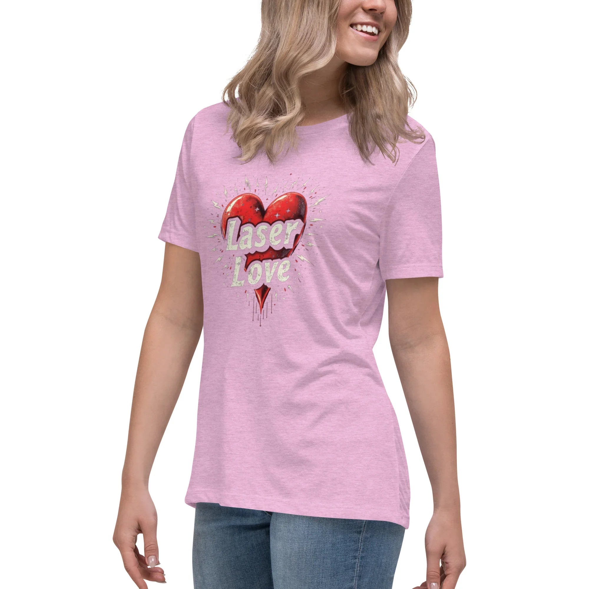 Laser Love Tee – Neon Pink Digital Art Shirt - RaZits
