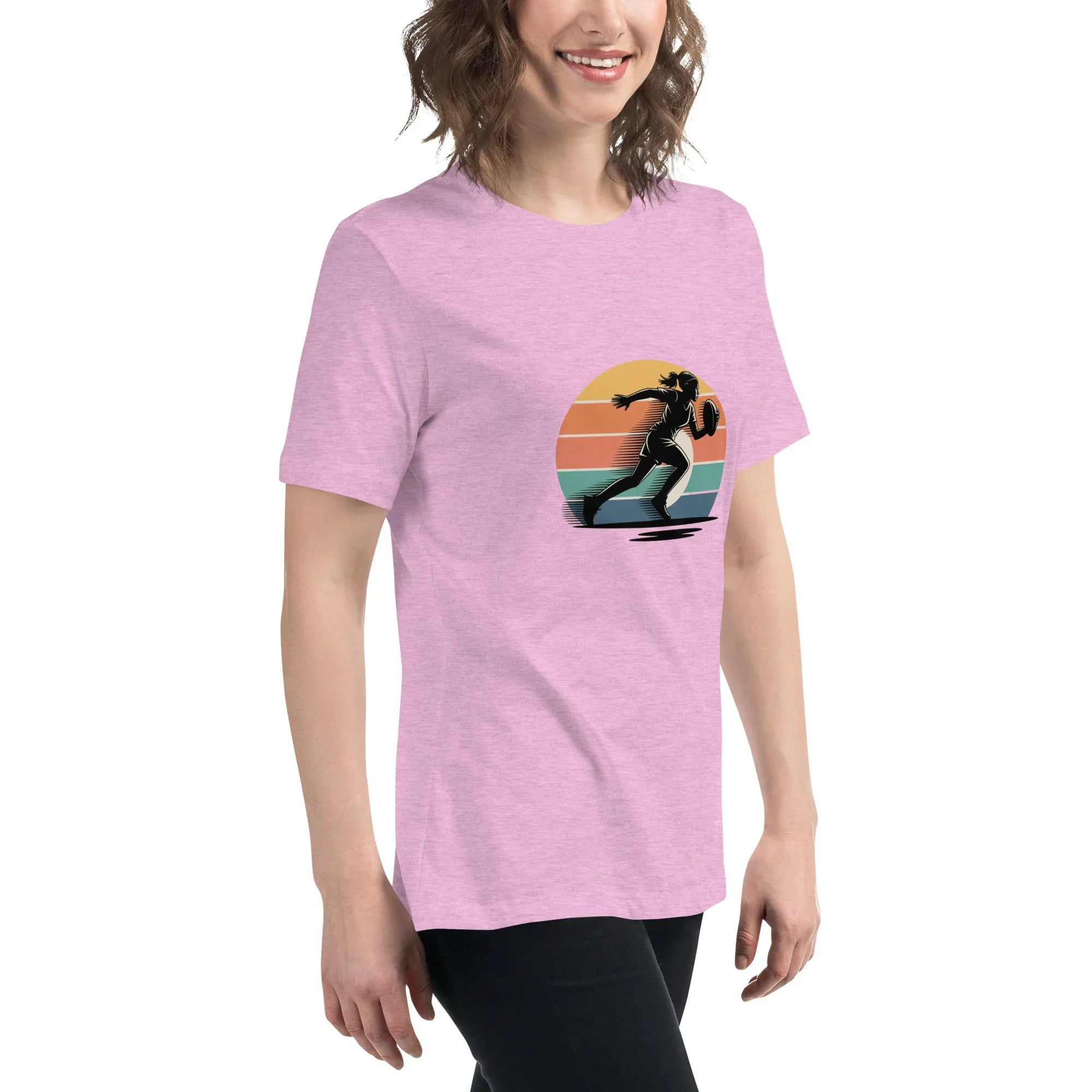 Women's Rugby Runner Tee – Sunset Speed Art - RaZits