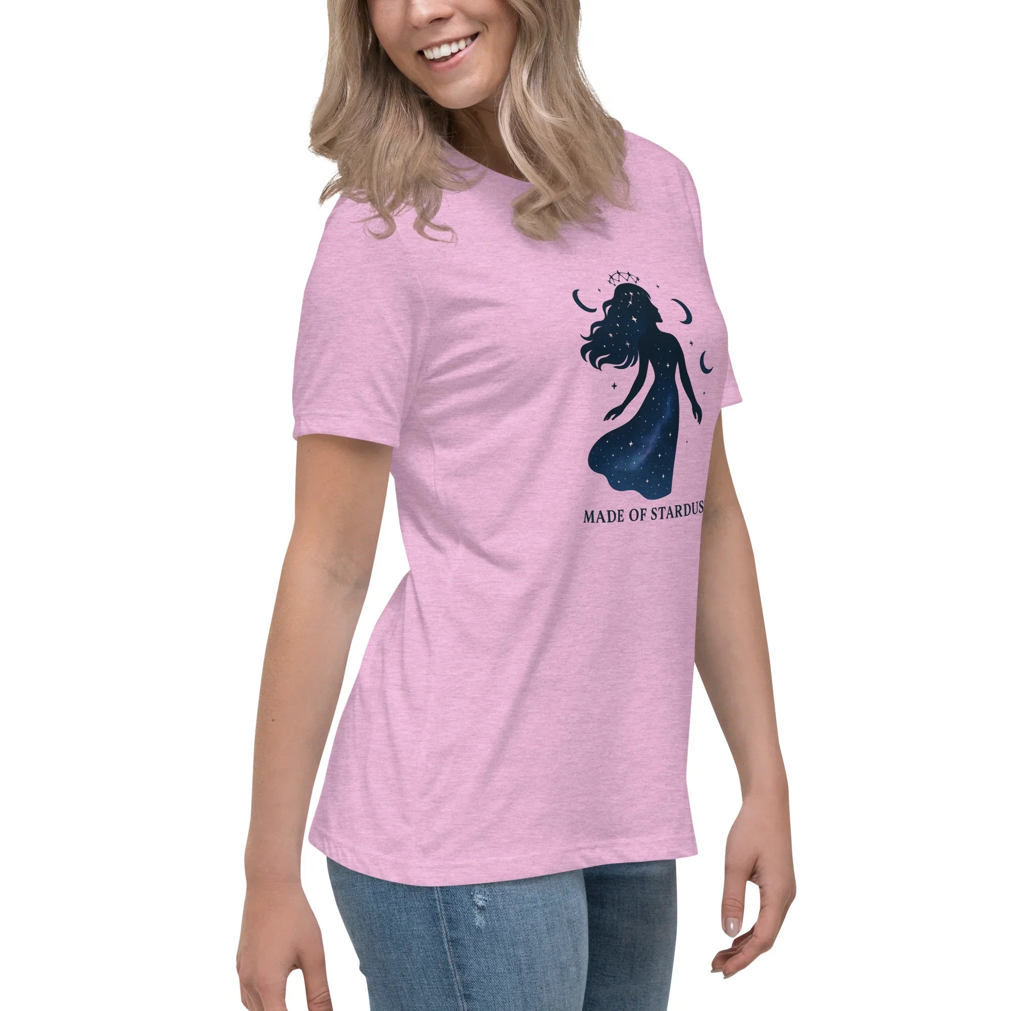 Made of Stardust T-Shirt – Cosmic Goddess Silhouette - RaZits