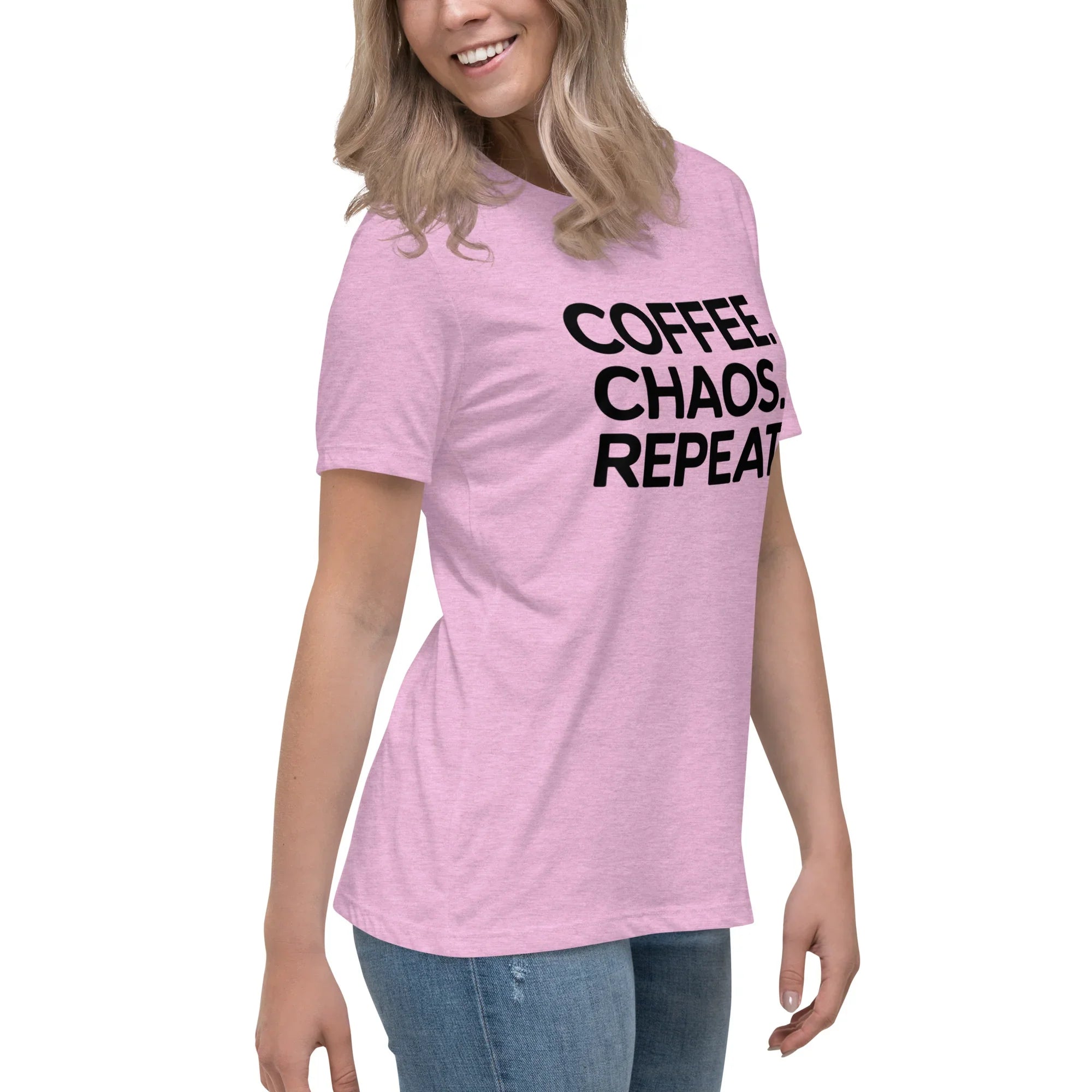 Coffee Chaos Repeat Tee – Bold Black Statement - RaZits