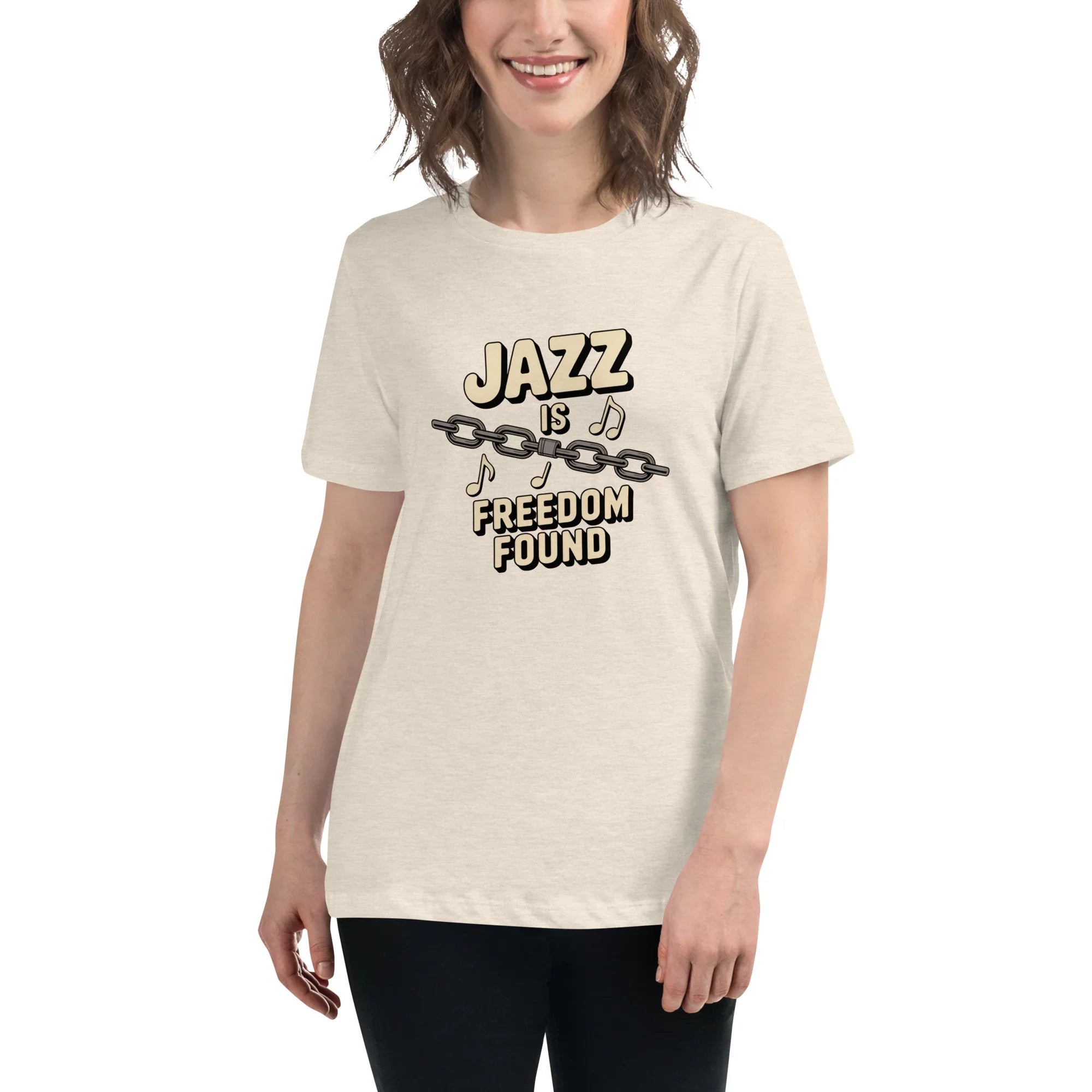 Jazz Is Freedom Found – Relaxed Fit Cotton Tee - RaZits