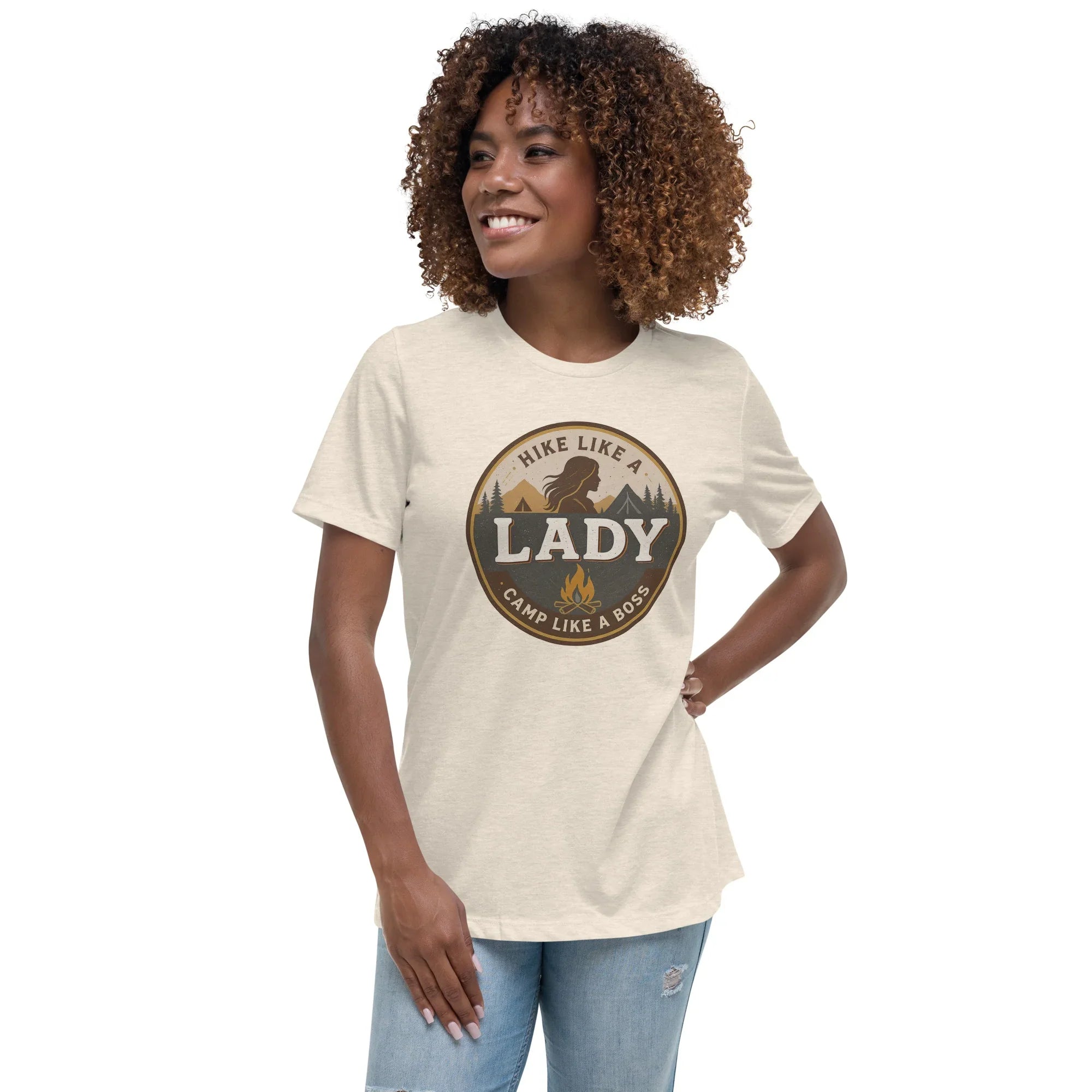 Camp Like a Boss Tee – Hike Like a Lady Graphic Shirt - RaZits
