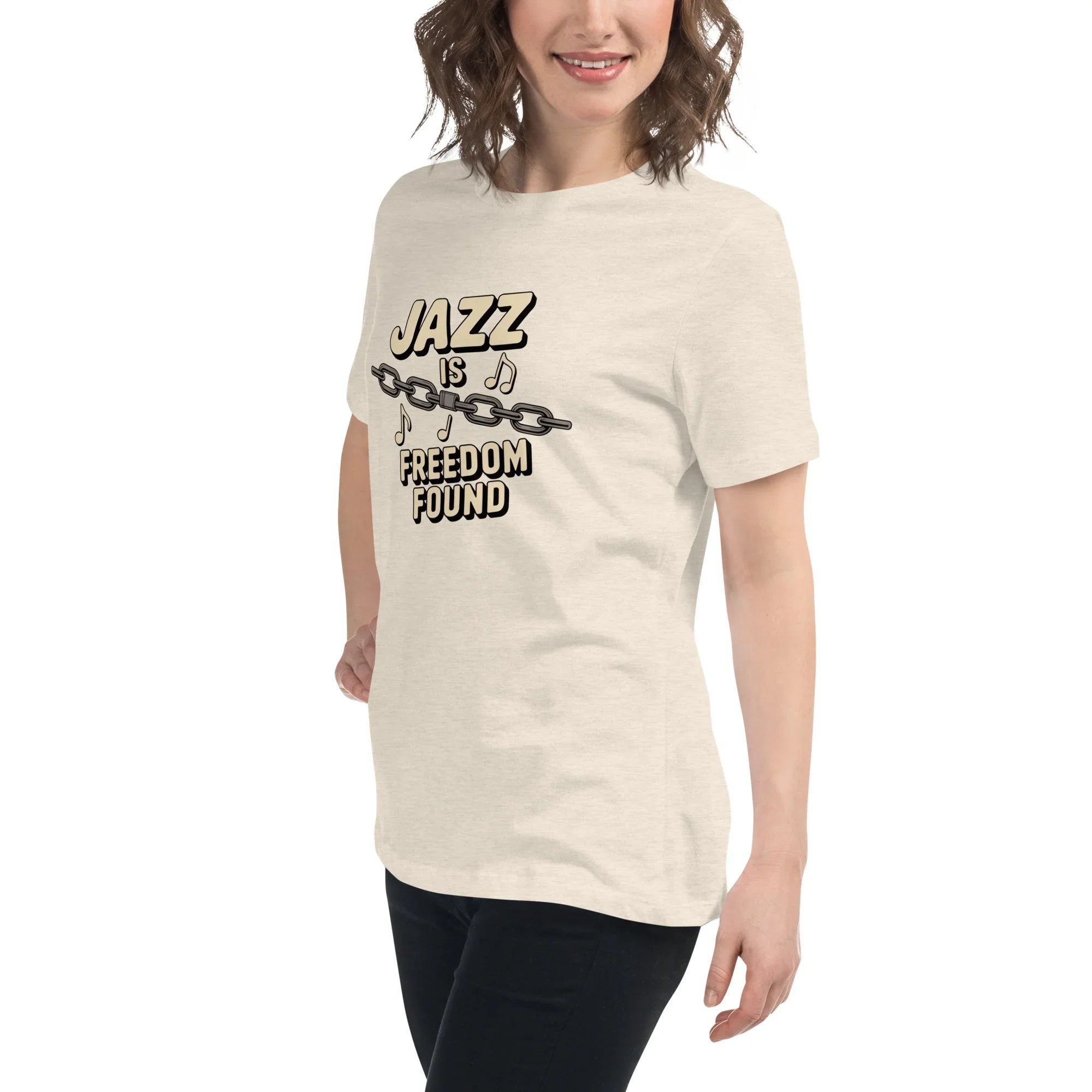Jazz Is Freedom Found – Relaxed Fit Cotton Tee - RaZits