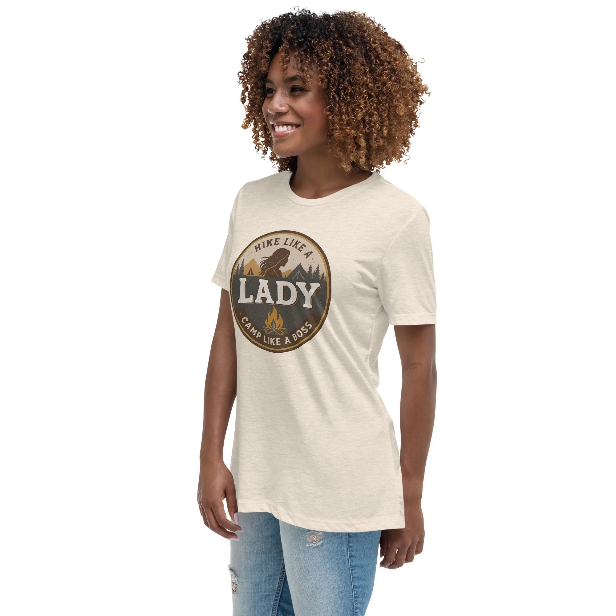 Camp Like a Boss Tee – Hike Like a Lady Graphic Shirt - RaZits