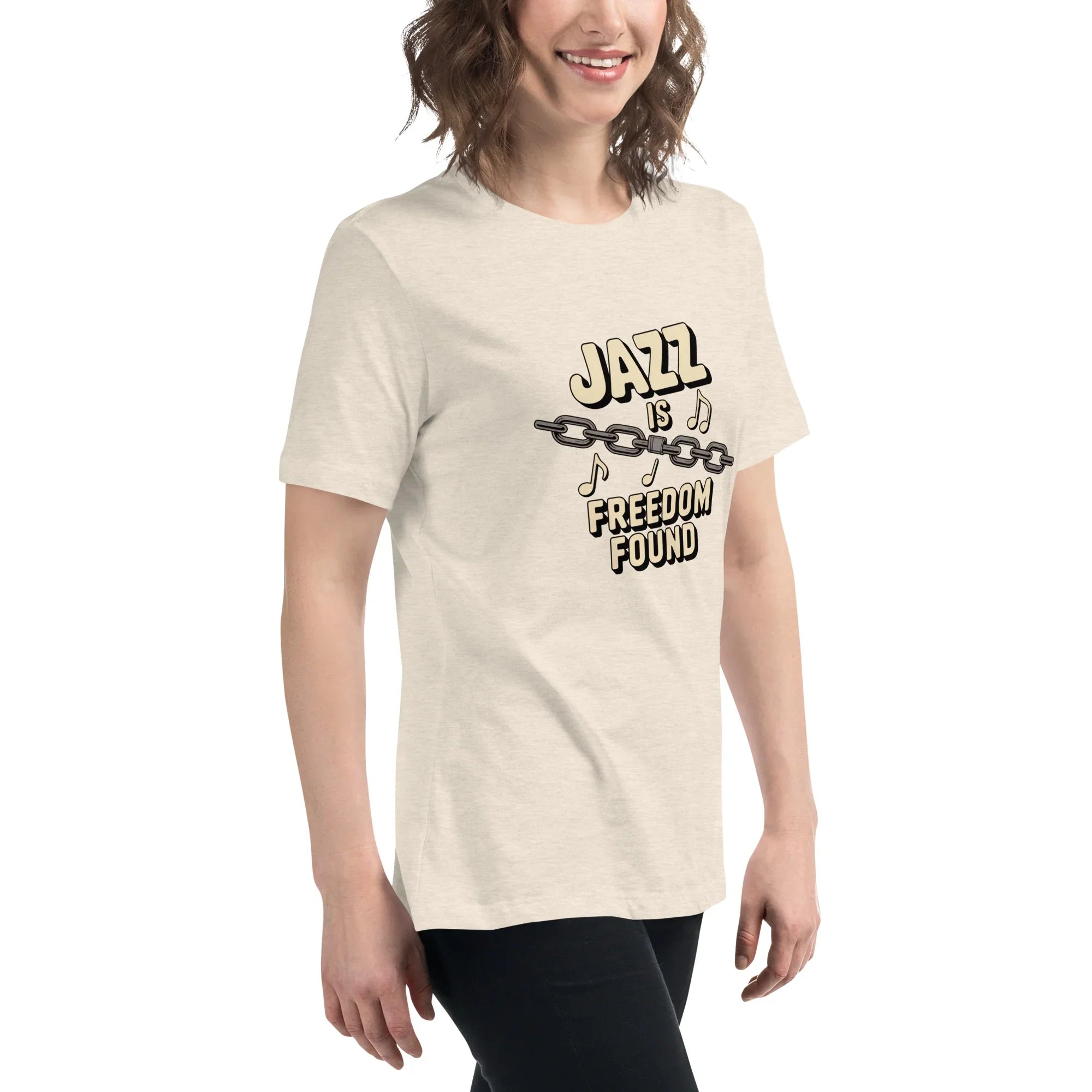 Jazz Is Freedom Found – Relaxed Fit Cotton Tee - RaZits