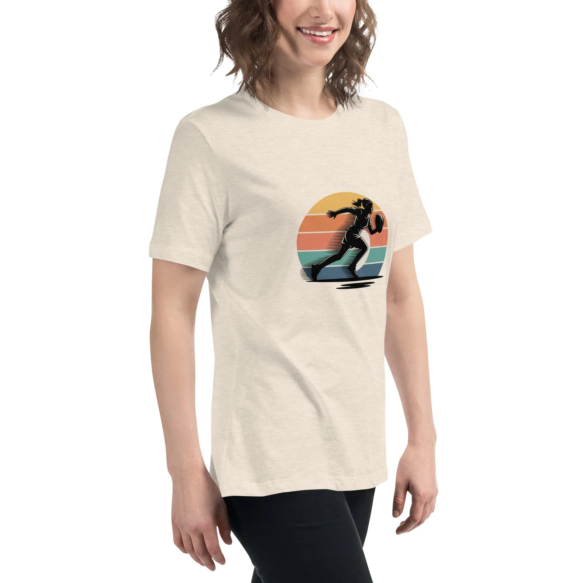 Women's Rugby Runner Tee – Sunset Speed Art - RaZits