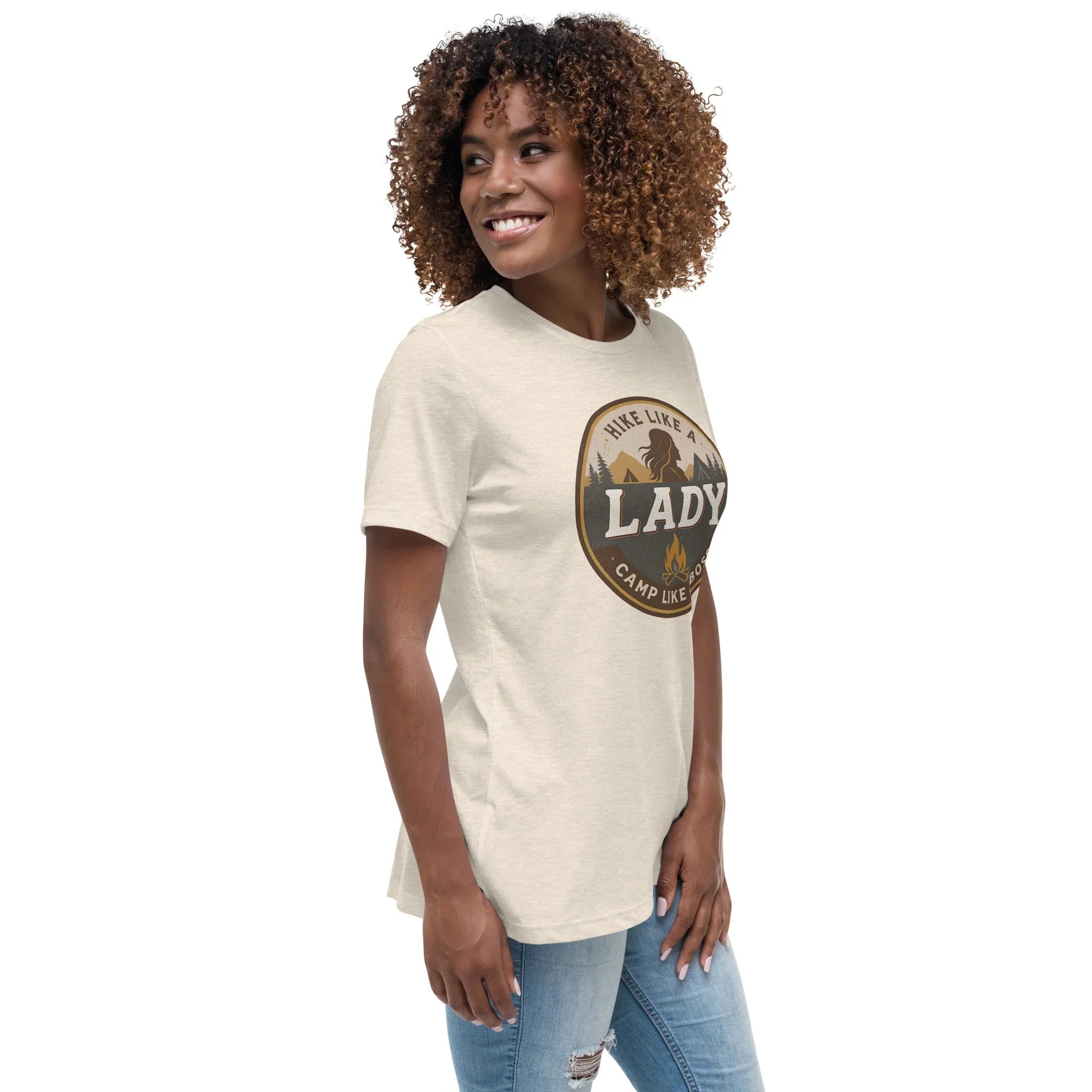Camp Like a Boss Tee – Hike Like a Lady Graphic Shirt - RaZits