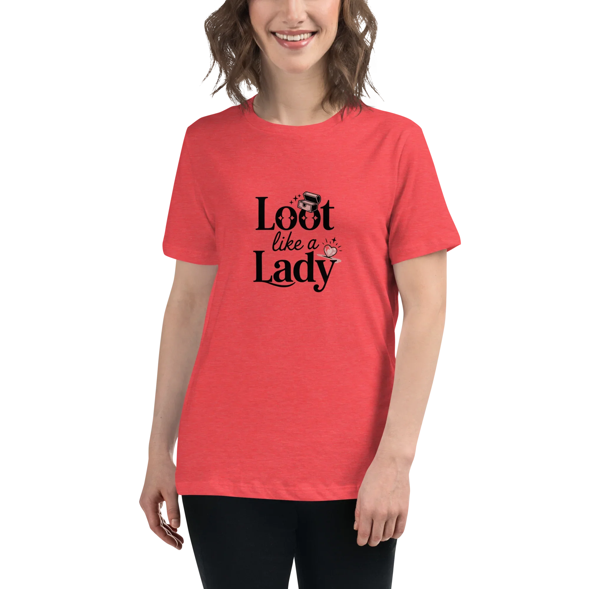 Loot Like a Lady Shirt – Red Gamer Girl Tee - RaZits