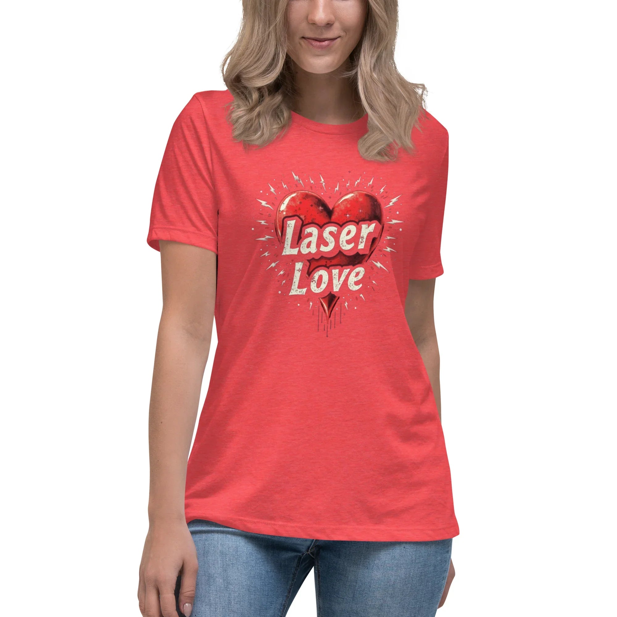 Laser Love Tee – Neon Pink Digital Art Shirt - RaZits