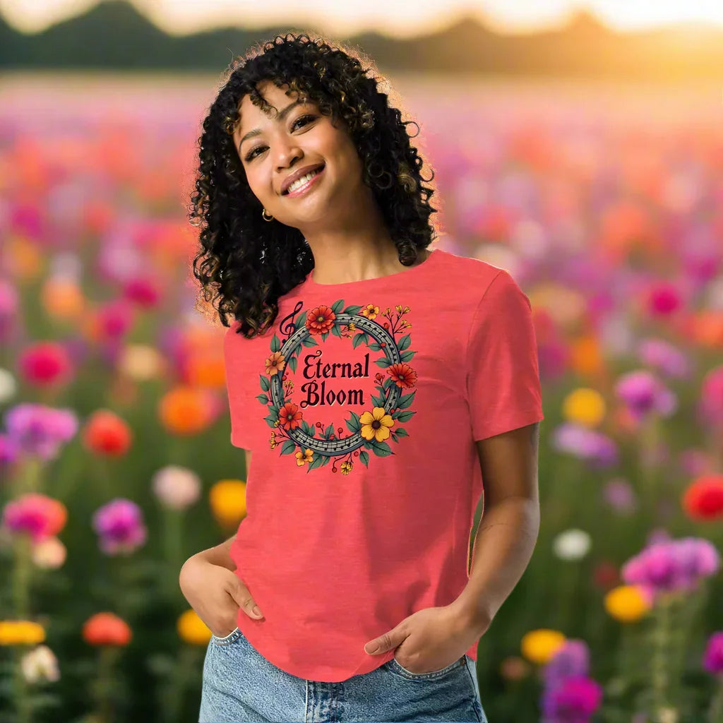 Eternal Bloom Tee – Digital Floral Glow Shirt - RaZits